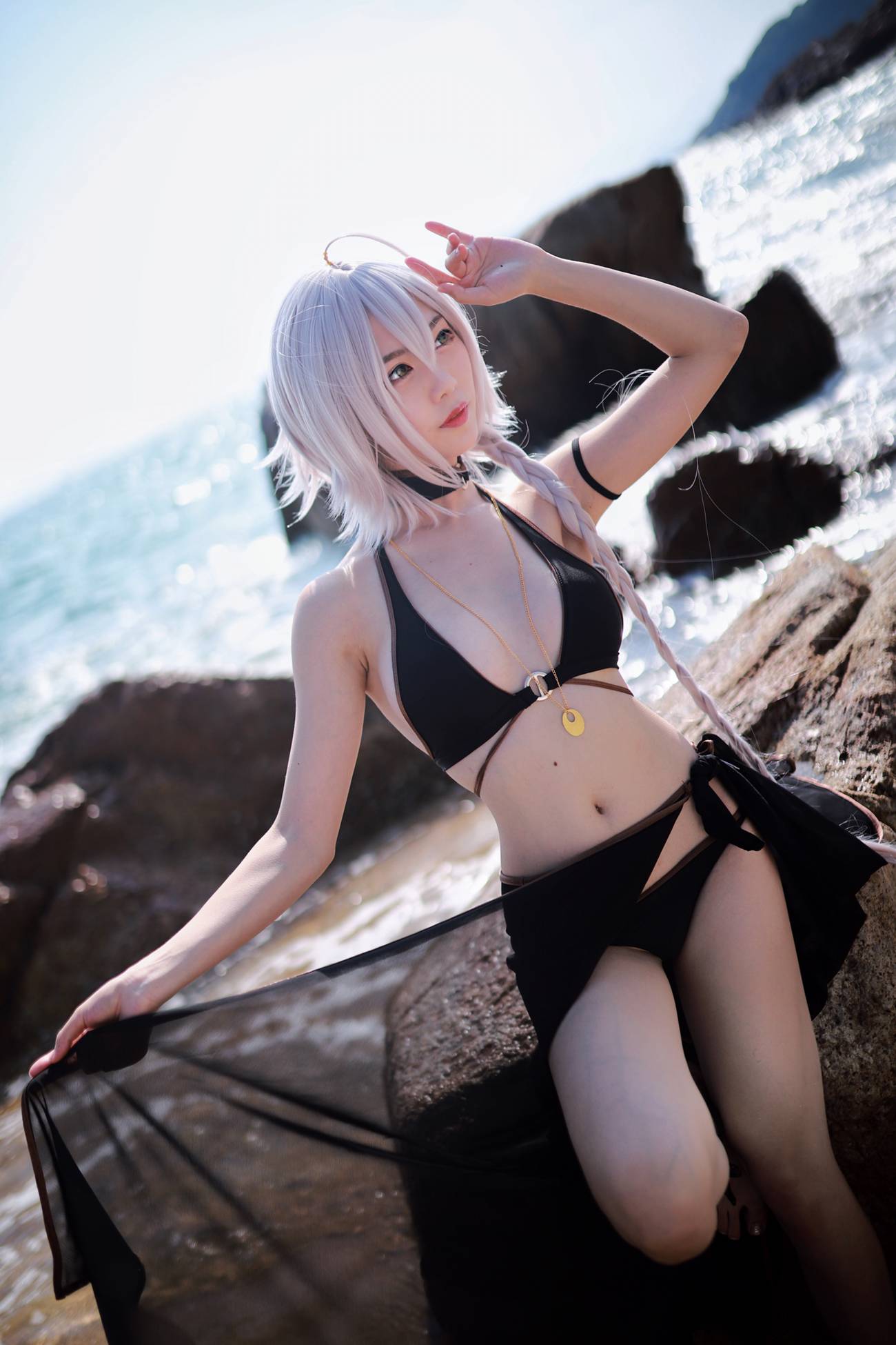 图片[12]-抖娘-利世  – 黑贞德泳装[40P] – 速更版-美库