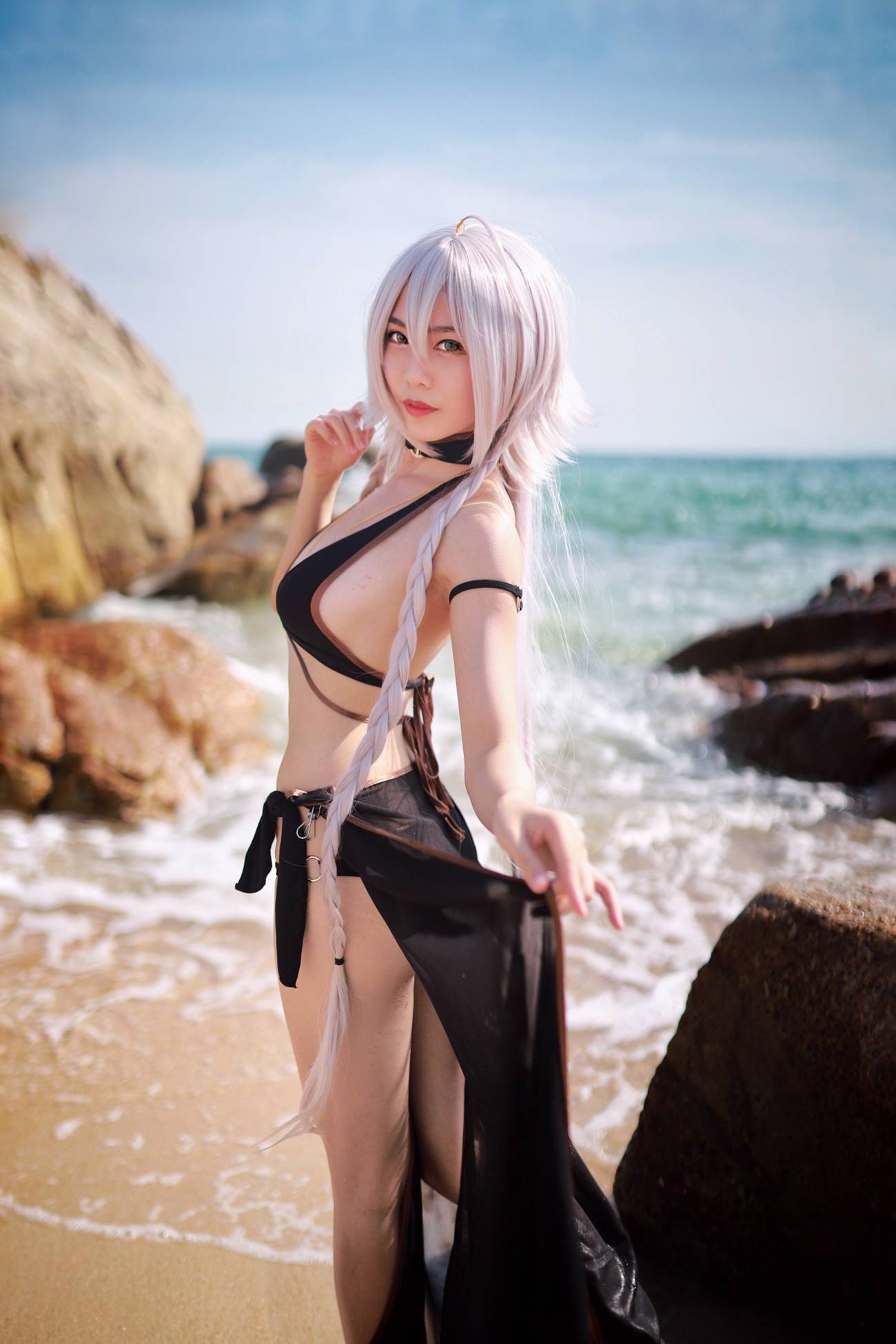 图片[15]-抖娘-利世  – 黑贞德泳装[40P] – 速更版-美库