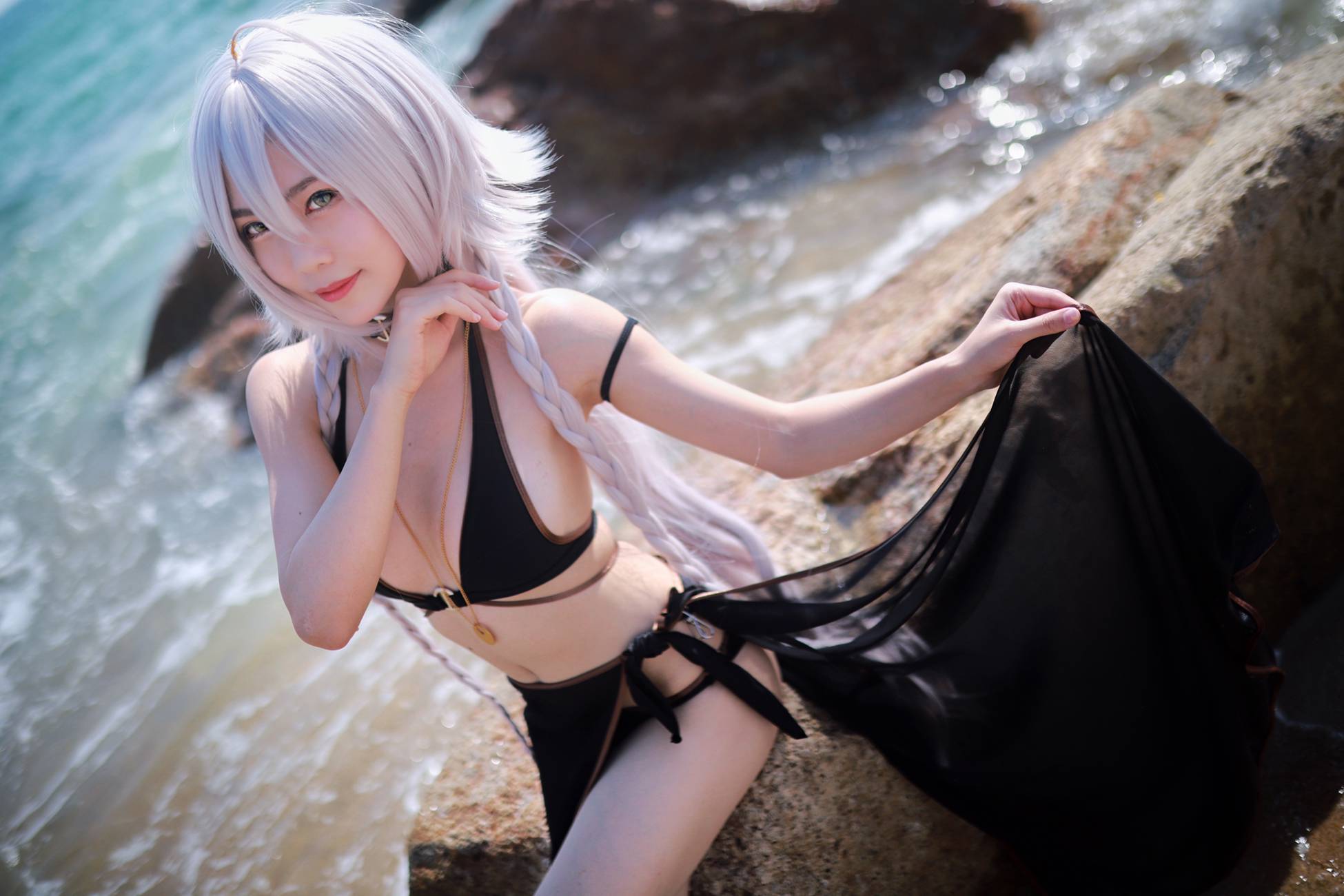 图片[17]-抖娘-利世  – 黑贞德泳装[40P] – 速更版-美库