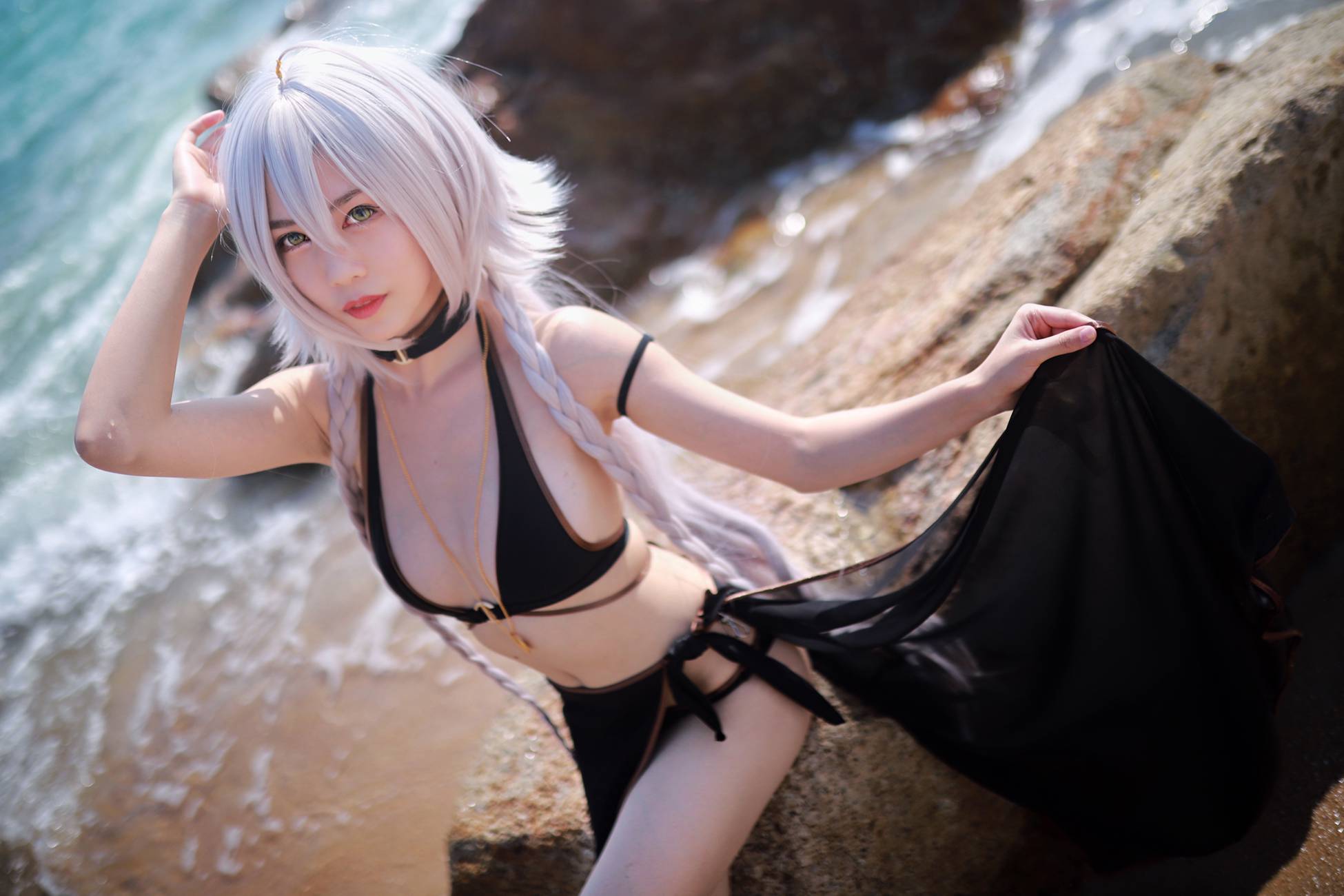 图片[19]-抖娘-利世  – 黑贞德泳装[40P] – 速更版-美库