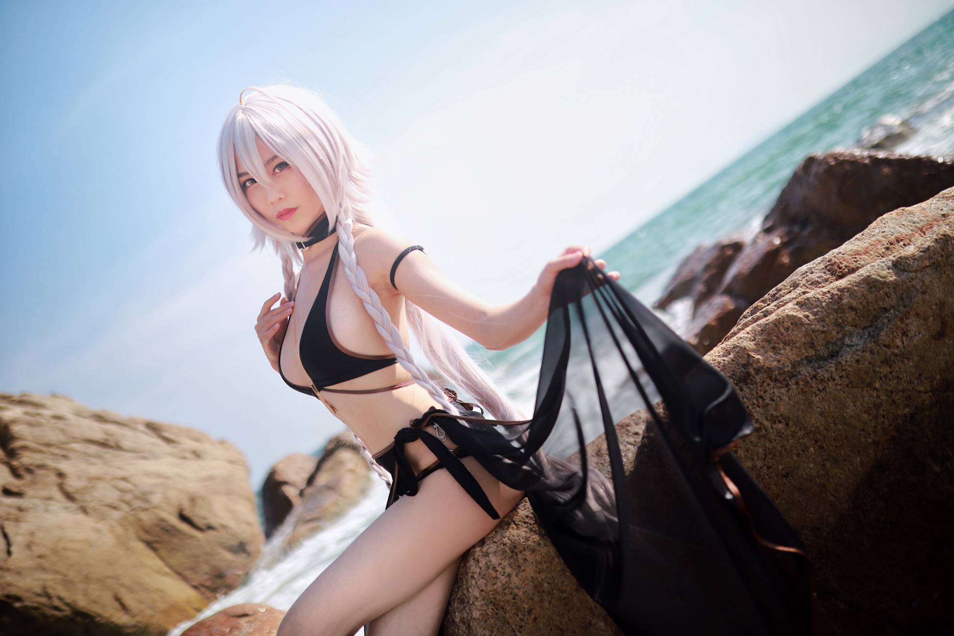 图片[20]-抖娘-利世  – 黑贞德泳装[40P] – 速更版-美库