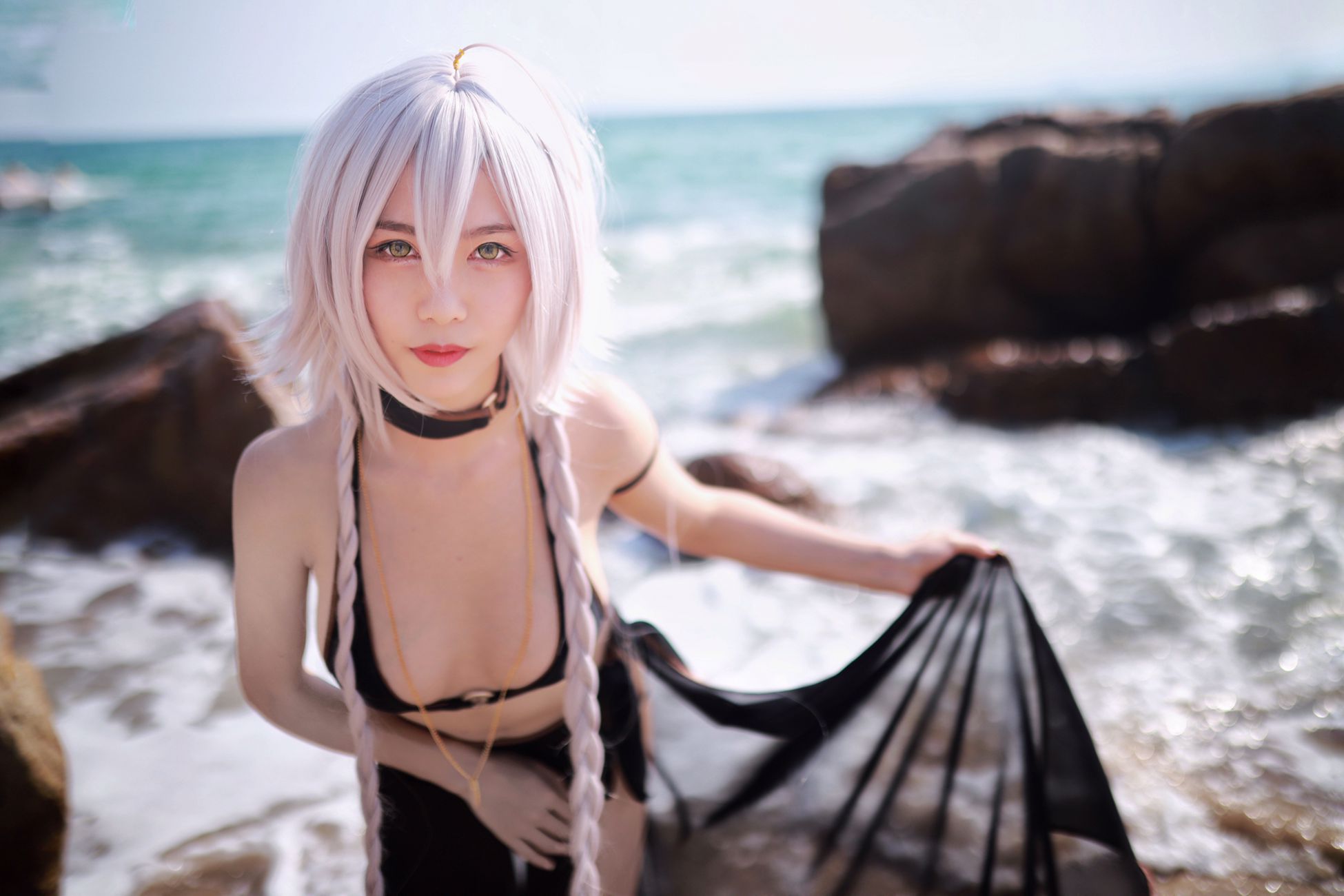 图片[21]-抖娘-利世  – 黑贞德泳装[40P] – 速更版-美库