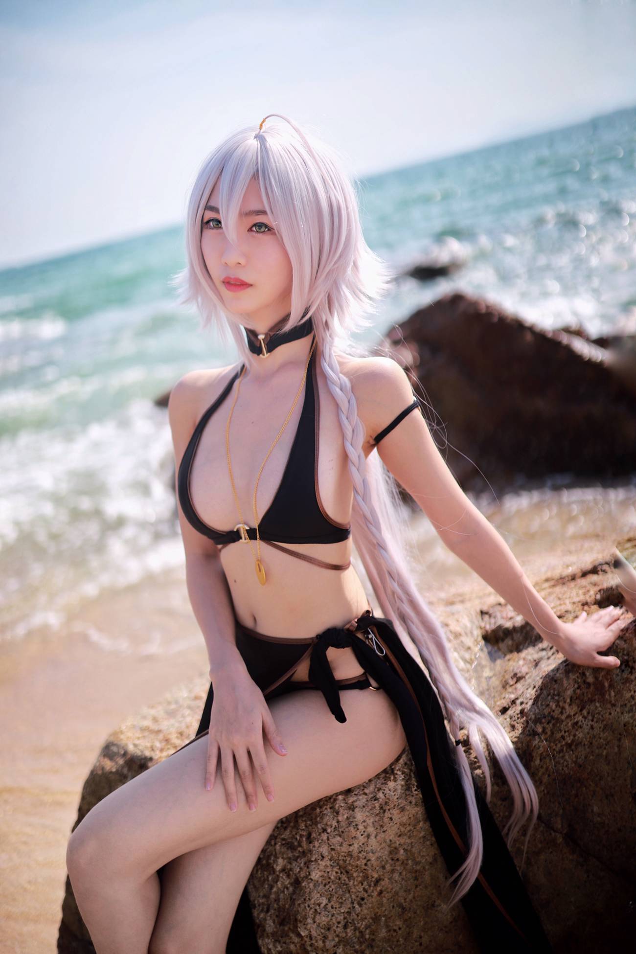 图片[22]-抖娘-利世  – 黑贞德泳装[40P] – 速更版-美库