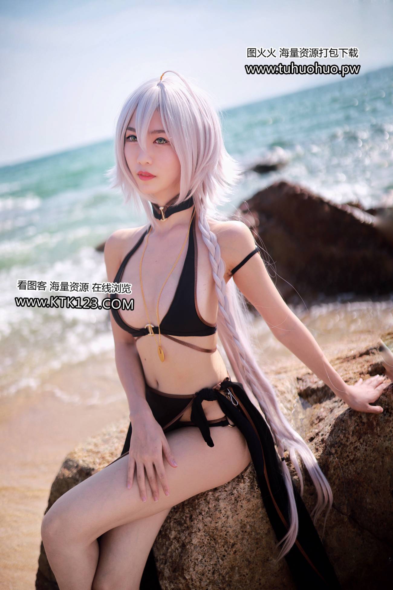 图片[30]-抖娘-利世  – 黑贞德泳装[40P] – 速更版-美库