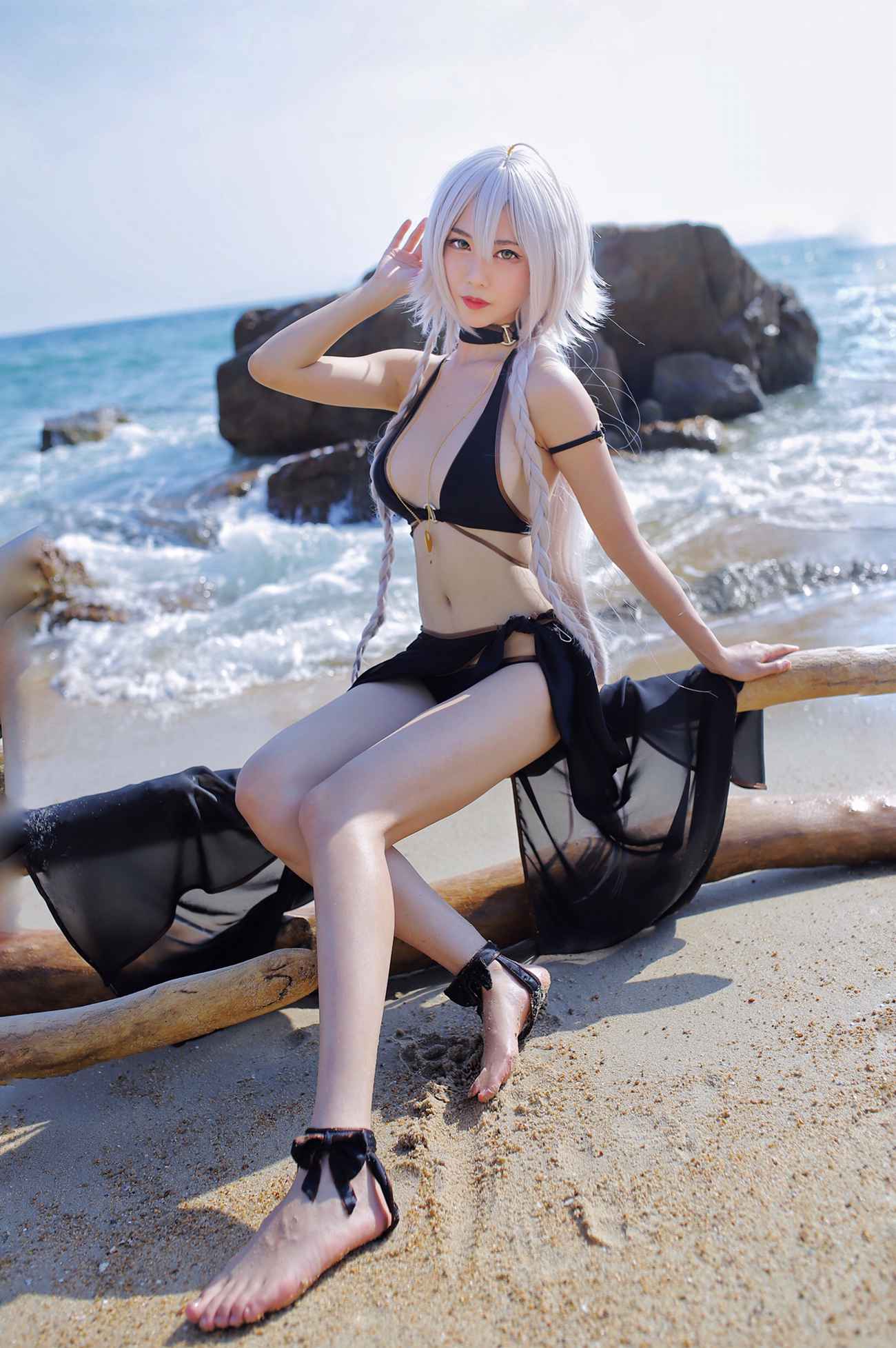 图片[35]-抖娘-利世  – 黑贞德泳装[40P] – 速更版-美库