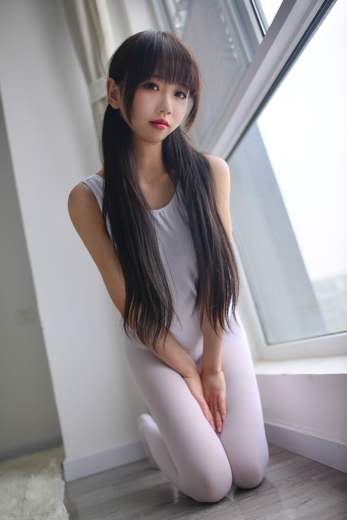 图片[15]-Cos小姐姐雪琪 双马尾白丝体操服 [25P] – 速更版-美库