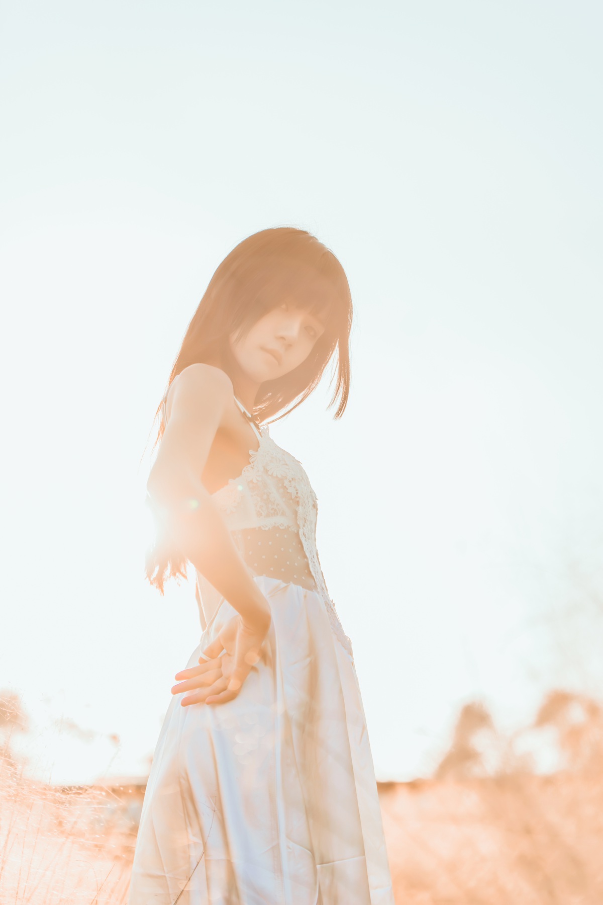 图片[23]-桜桃喵 冬眠 麦田白裙下 [45P] – 速更版-美库