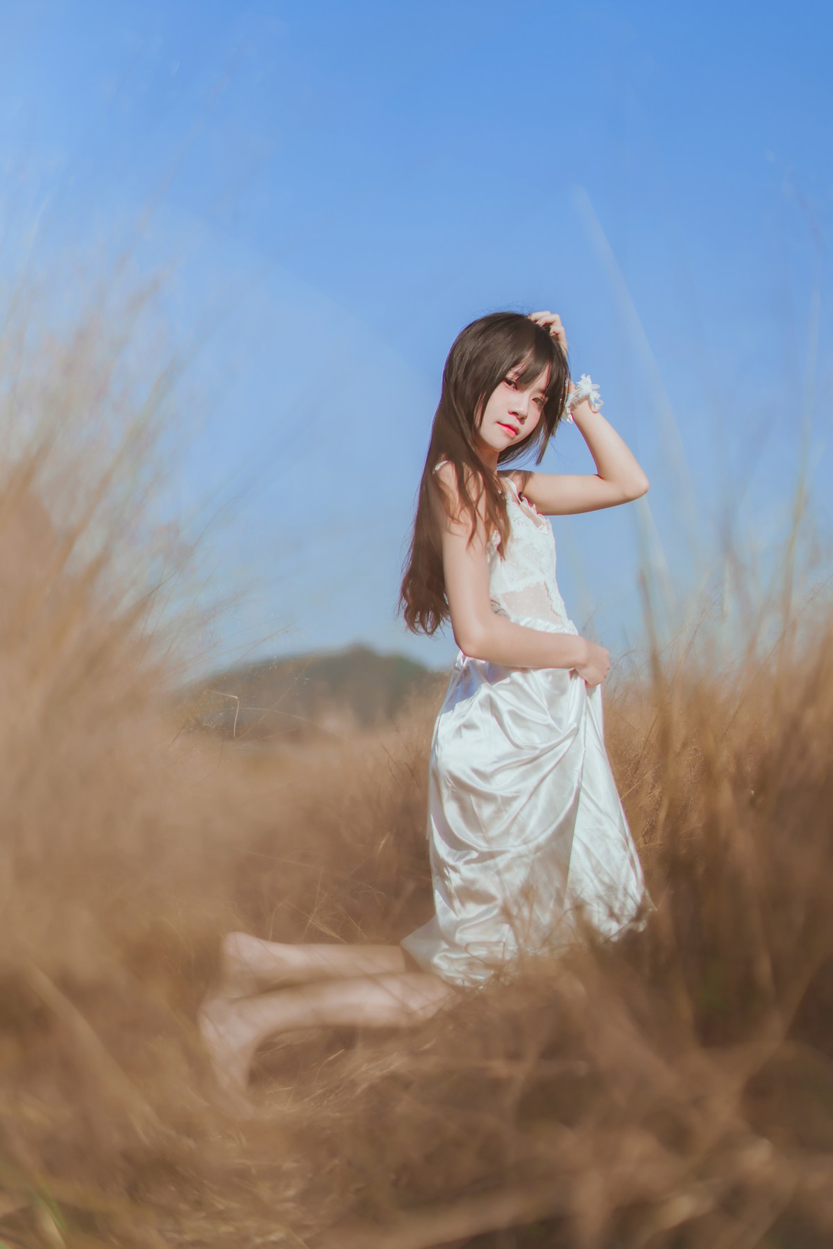 图片[39]-桜桃喵 冬眠 麦田白裙下 [45P] – 速更版-美库