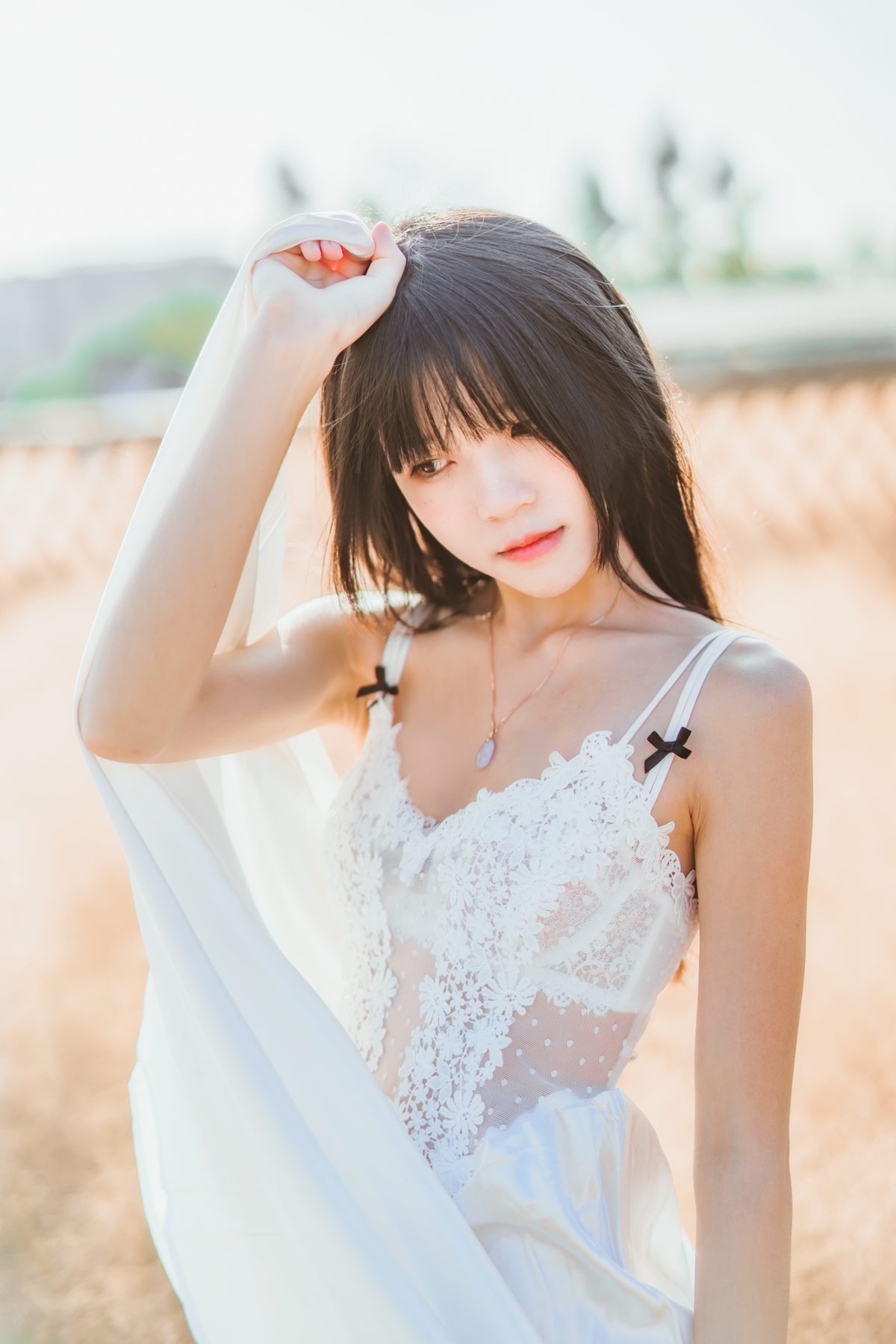 图片[45]-桜桃喵 冬眠 麦田白裙下 [45P] – 速更版-美库