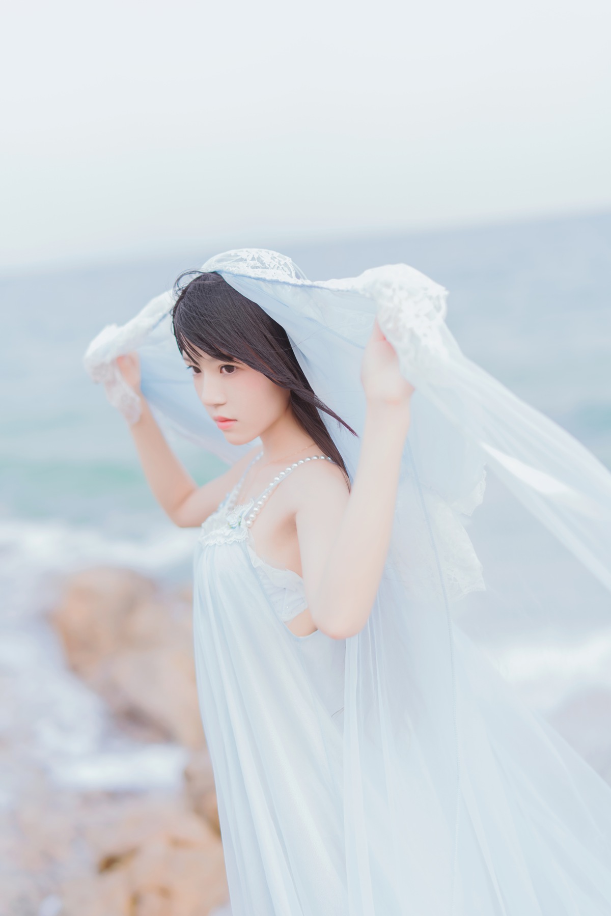 图片[10]-桜桃喵 冬眠 海边长裙 [14P] – 速更版-美库