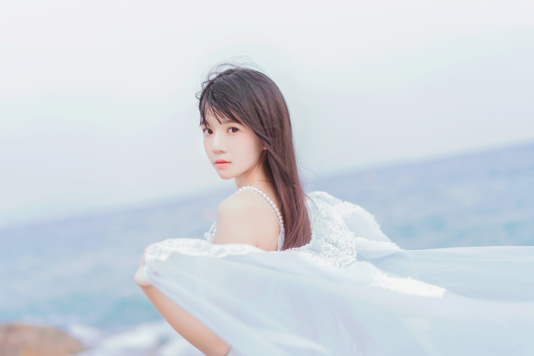 图片[11]-桜桃喵 冬眠 海边长裙 [14P] – 速更版-美库