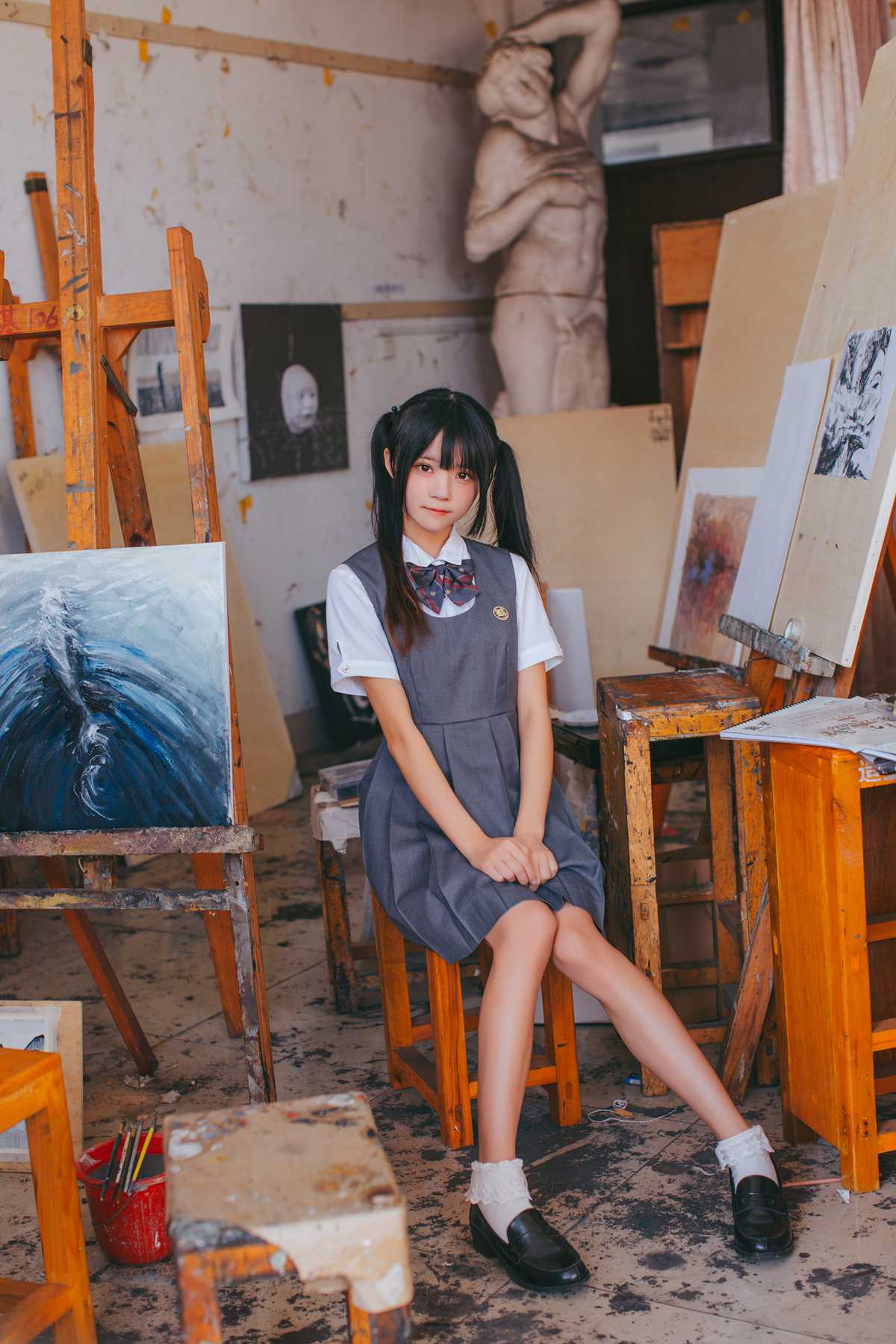 图片[10]-桜桃喵 画室少女 [17P] – 速更版-美库