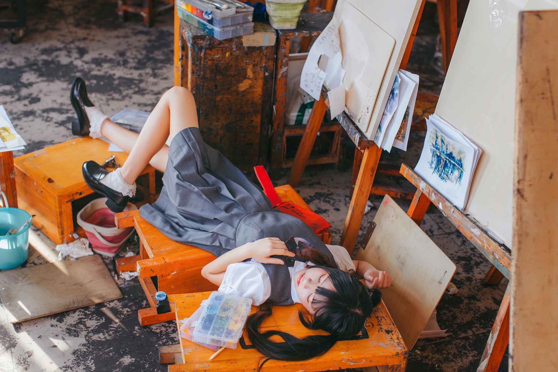 图片[13]-桜桃喵 画室少女 [17P] – 速更版-美库