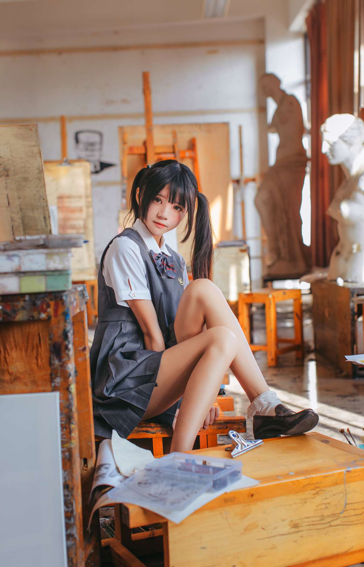 图片[15]-桜桃喵 画室少女 [17P] – 速更版-美库