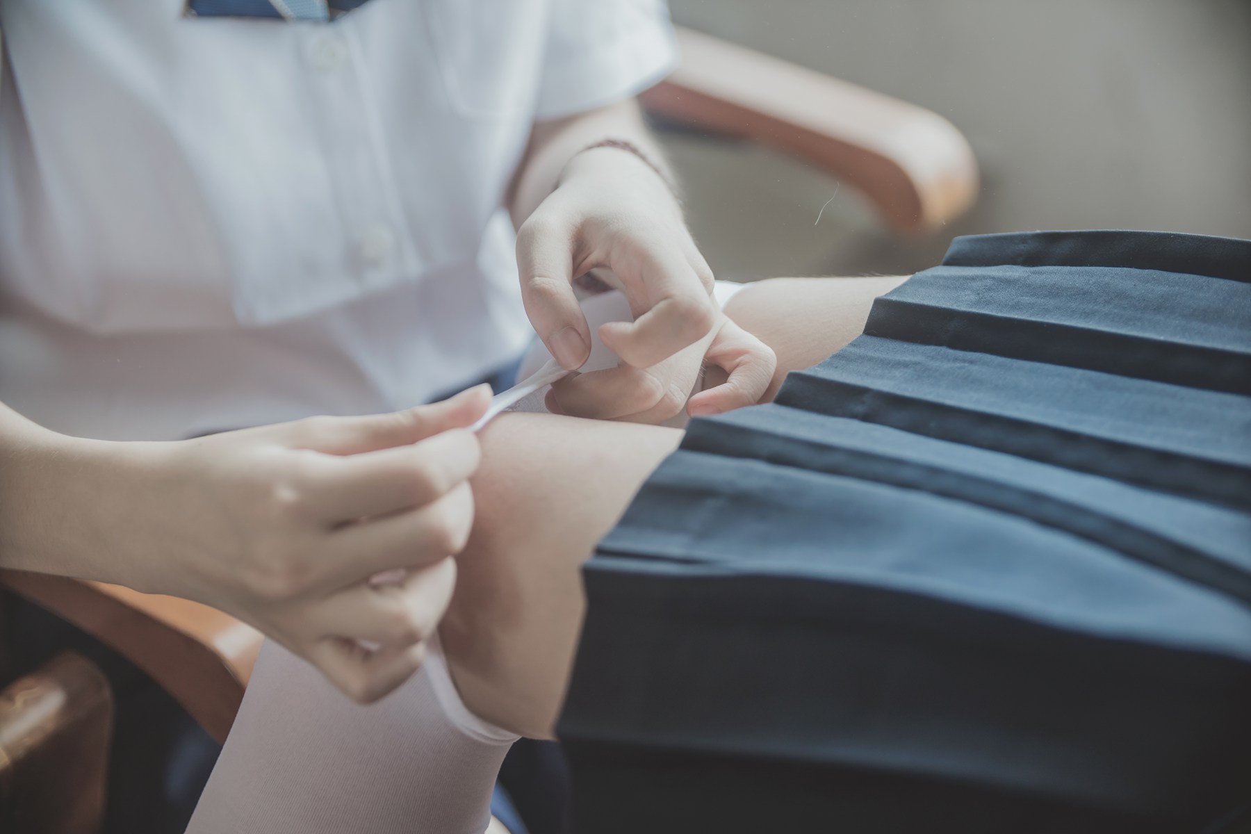 图片[23]-桜桃喵 疯猫ss JK百合1 [43P] – 速更版-美库