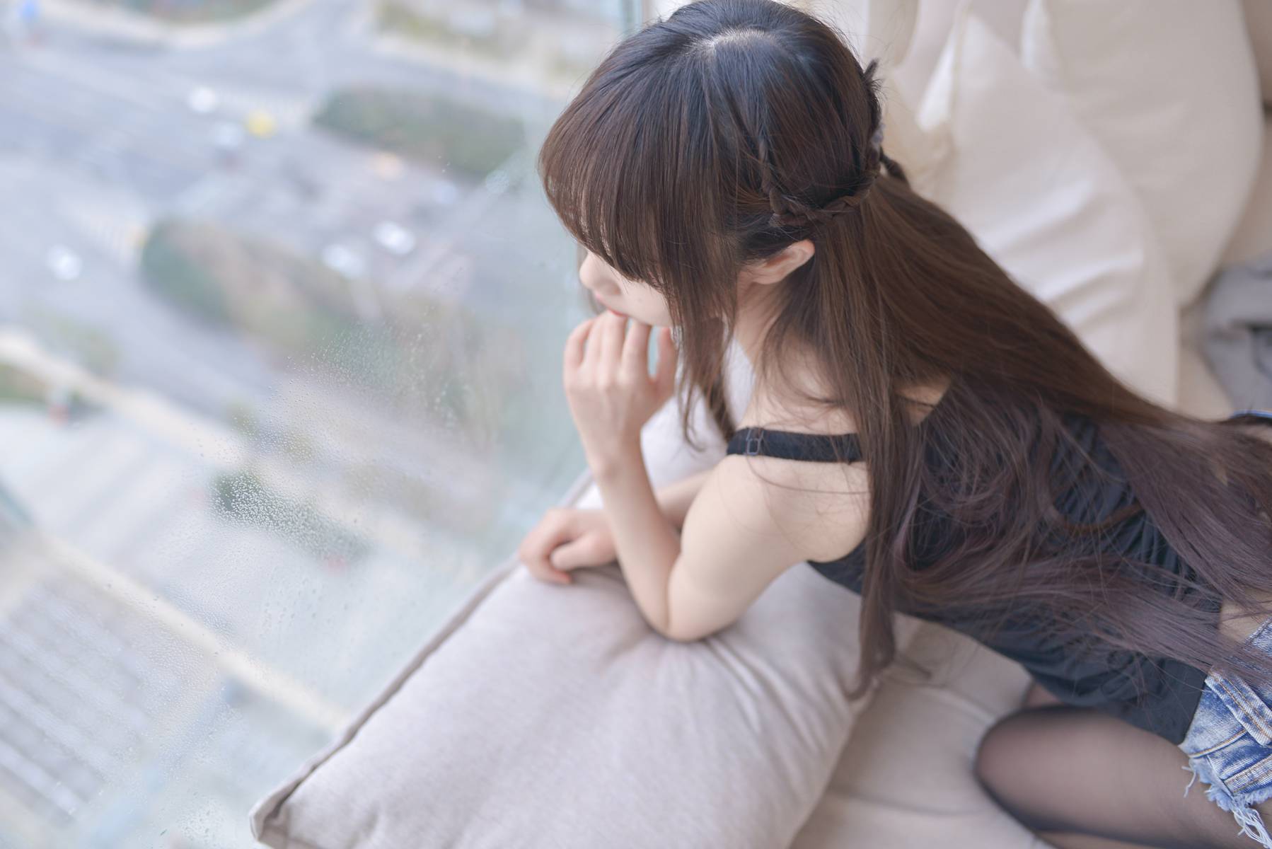 图片[45]-Cos小姐姐雪琪 牛仔黑丝大姐姐 [51P] – 速更版-美库