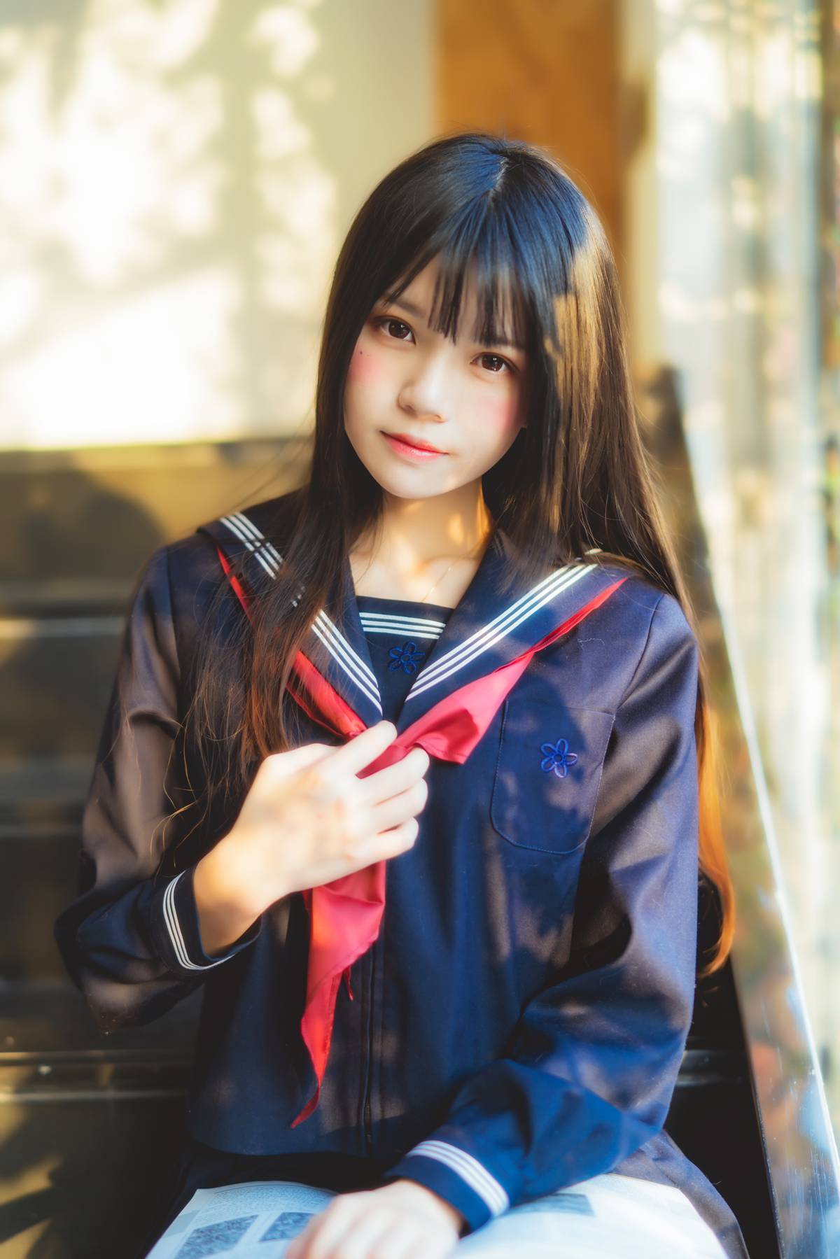 图片[11]-桜桃喵 小小少女 黑色水手服 [50P] – 速更版-美库