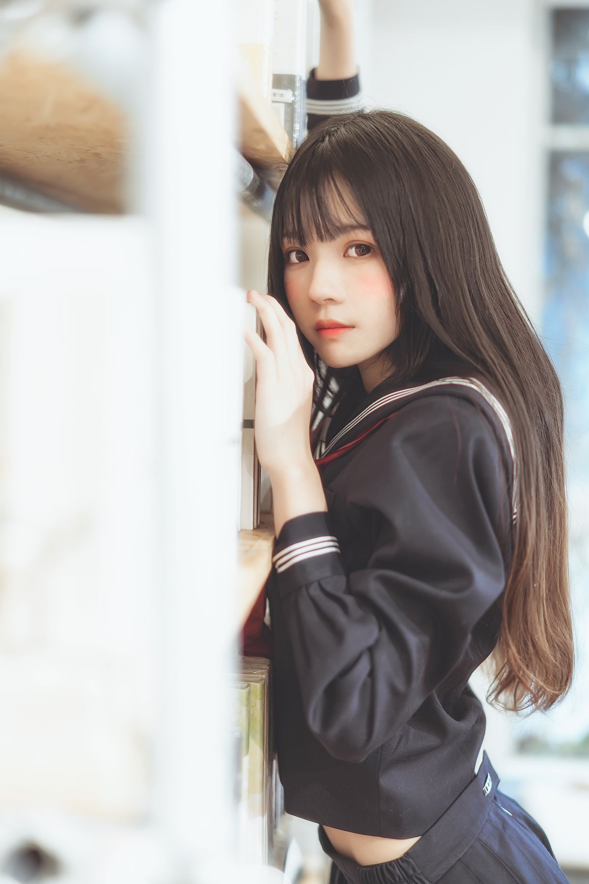 图片[35]-桜桃喵 小小少女 黑色水手服 [50P] – 速更版-美库