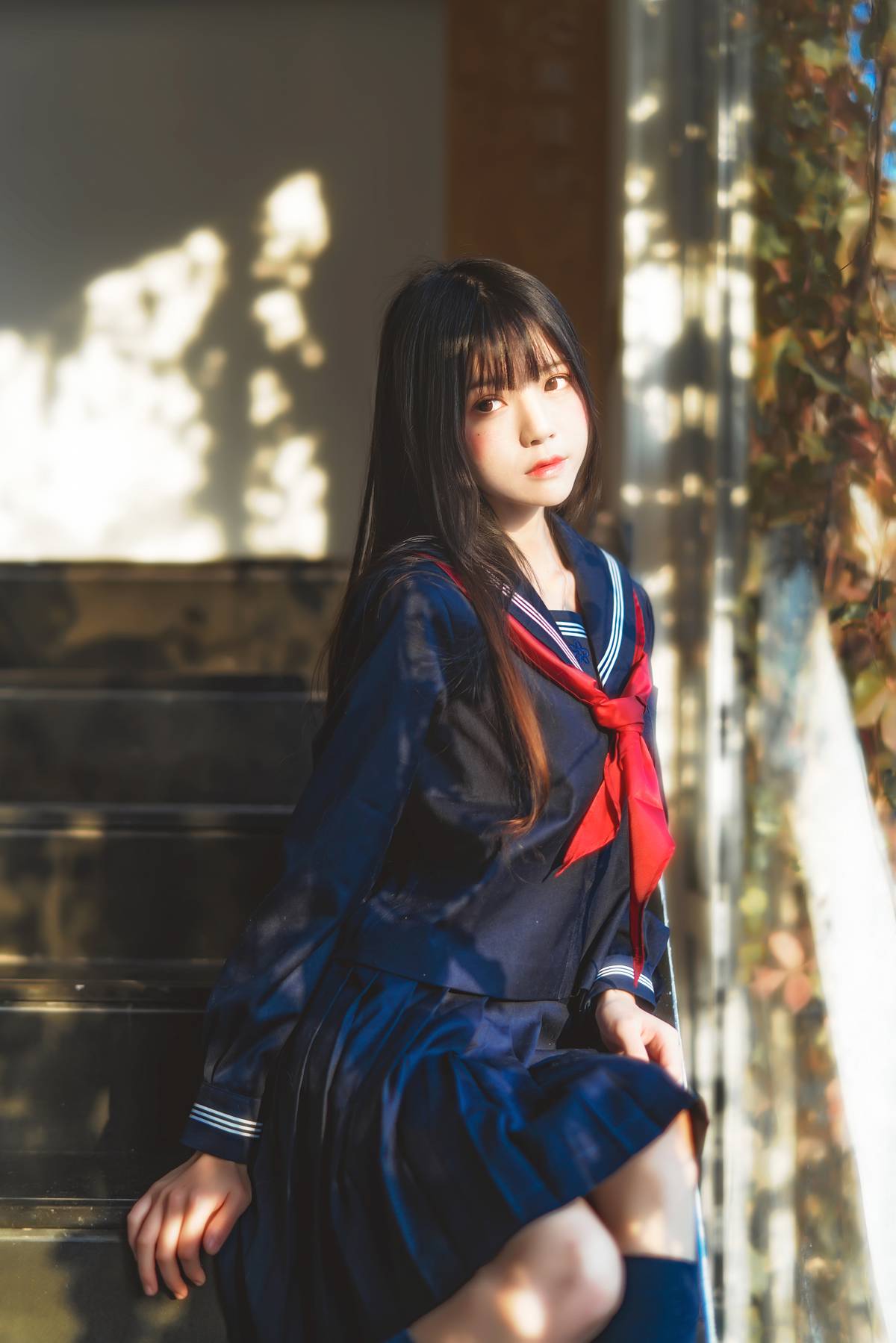 图片[43]-桜桃喵 小小少女 黑色水手服 [50P] – 速更版-美库