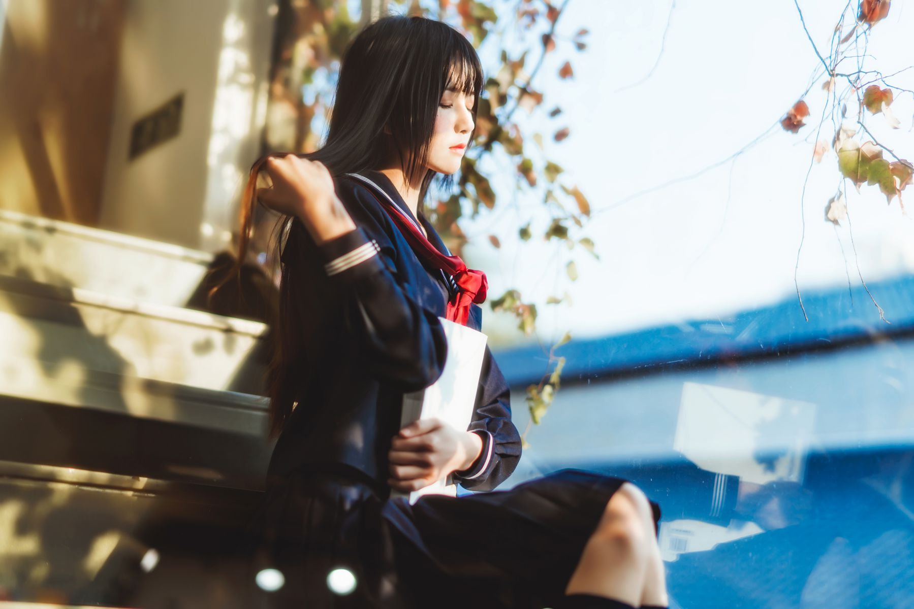 图片[45]-桜桃喵 小小少女 黑色水手服 [50P] – 速更版-美库