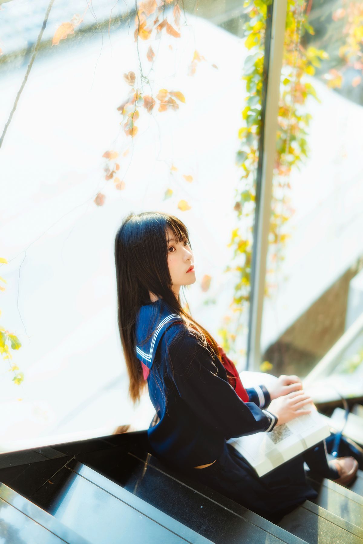 图片[50]-桜桃喵 小小少女 黑色水手服 [50P] – 速更版-美库