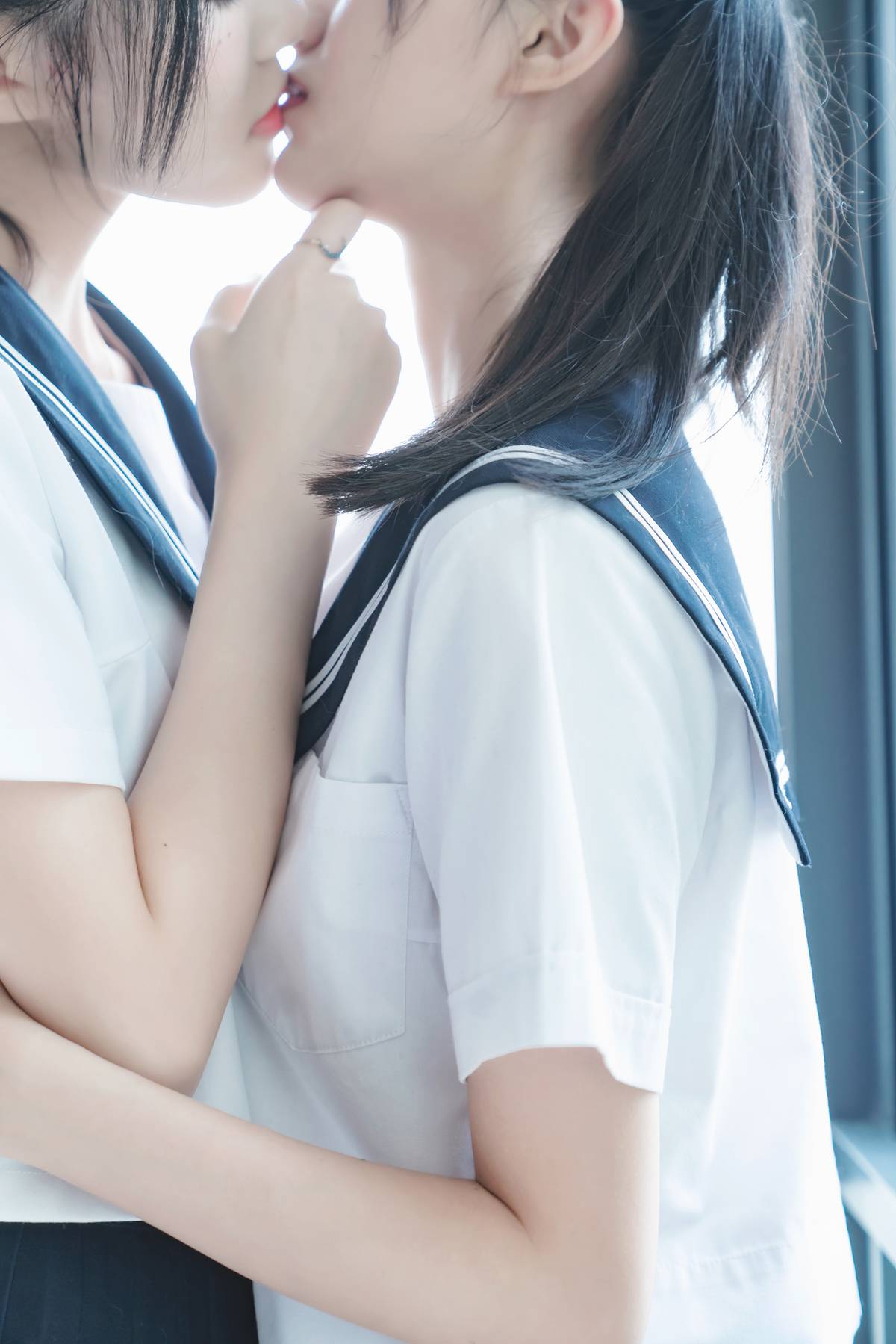 图片[11]-桜桃喵 & 木绵绵OwO –  她(制服×制服) [38P] – 速更版-美库