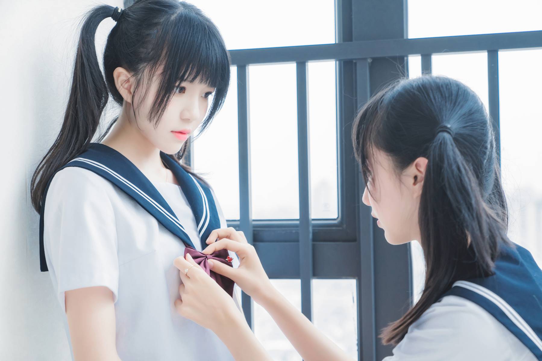 图片[21]-桜桃喵 & 木绵绵OwO –  她(制服×制服) [38P] – 速更版-美库