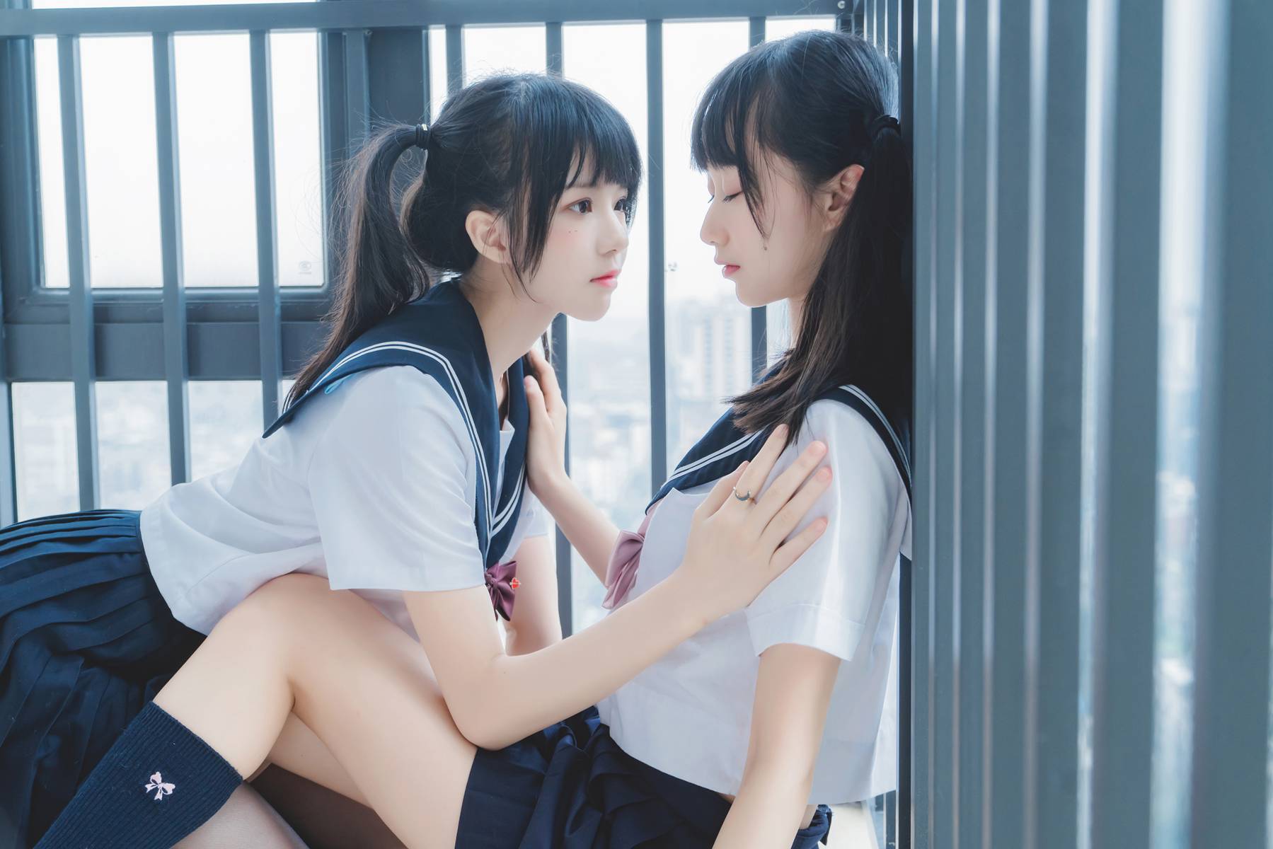 图片[22]-桜桃喵 & 木绵绵OwO –  她(制服×制服) [38P] – 速更版-美库