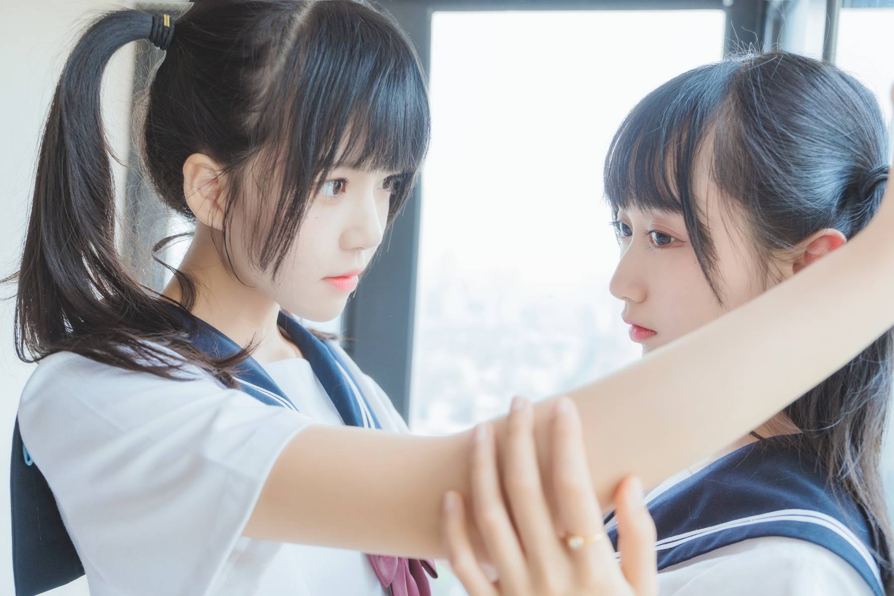 图片[32]-桜桃喵 & 木绵绵OwO –  她(制服×制服) [38P] – 速更版-美库