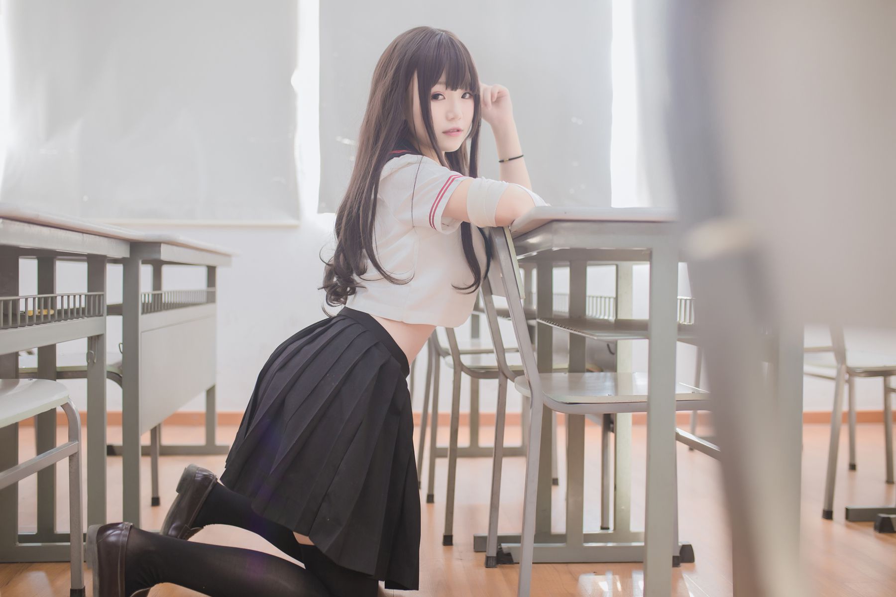 图片[31]-Yoko宅夏Cos – 黑丝JK [39P] – 速更版-美库