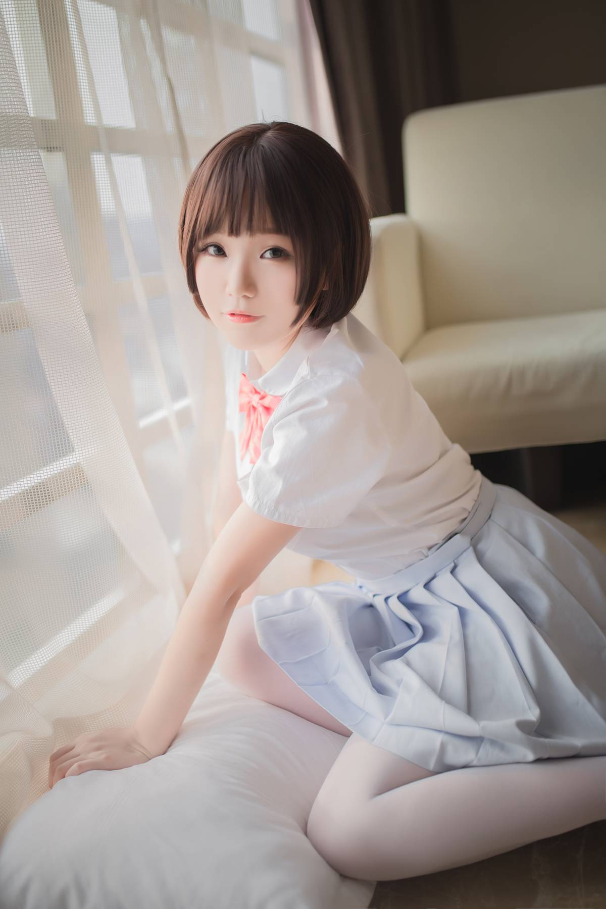 图片[22]-Yoko宅夏Cos – 清凉白丝 – 速更版-美库