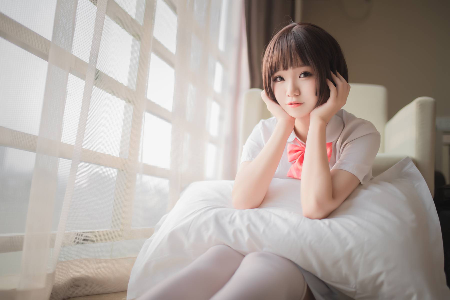 图片[23]-Yoko宅夏Cos – 清凉白丝 – 速更版-美库