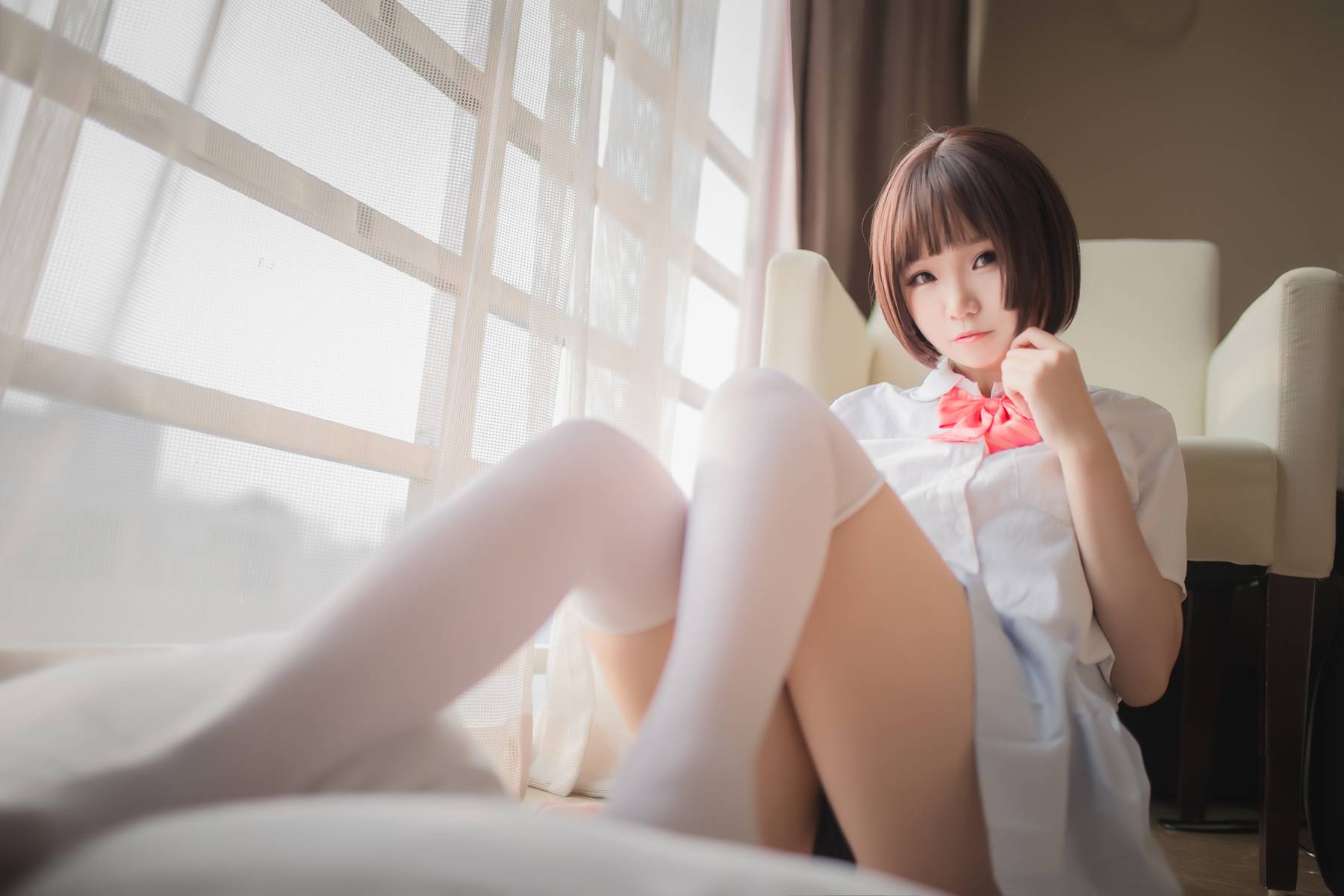 图片[25]-Yoko宅夏Cos – 清凉白丝 – 速更版-美库