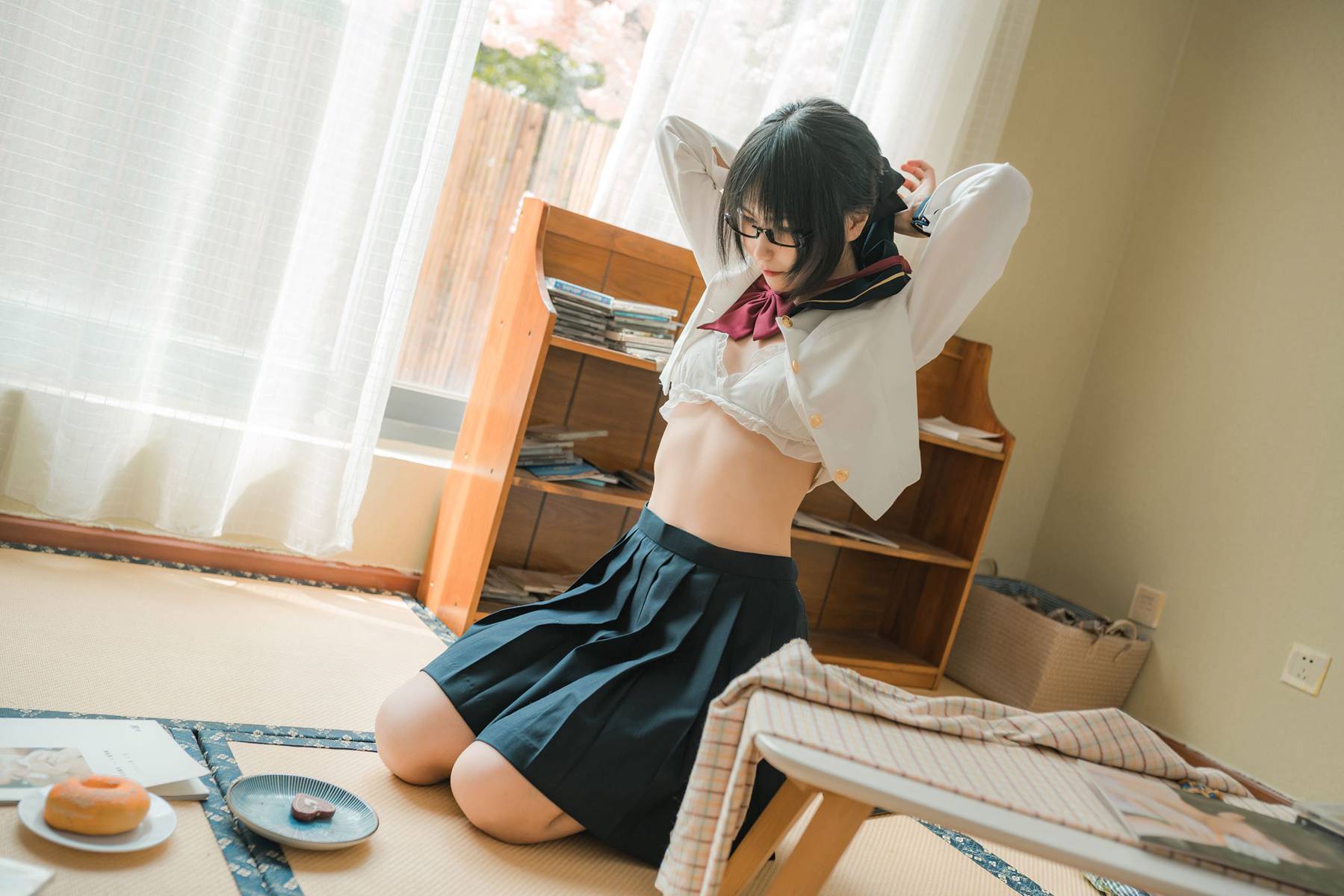 图片[18]-逐月Su 自宅jk [34P] – 速更版-美库