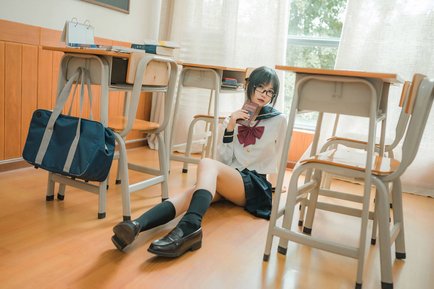 图片[22]-逐月Su 自宅jk [34P] – 速更版-美库