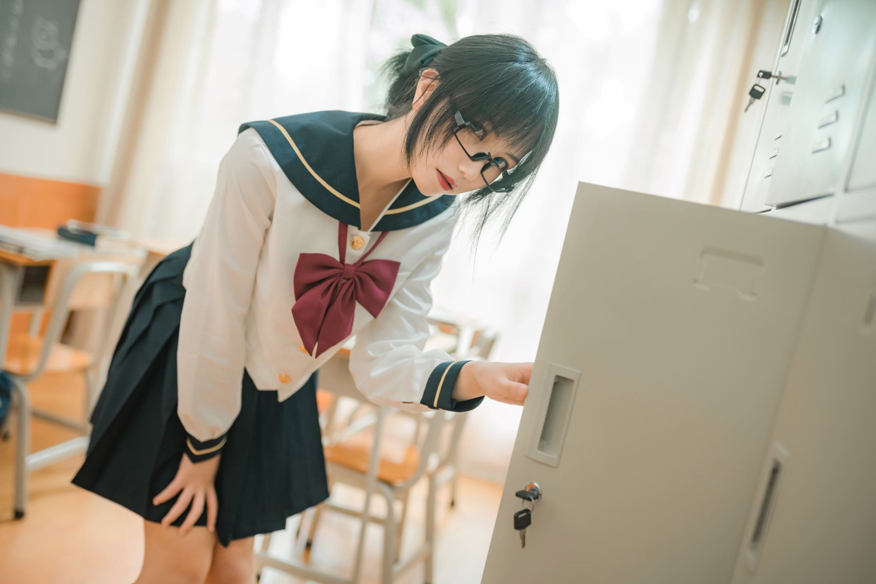 图片[30]-逐月Su 自宅jk [34P] – 速更版-美库