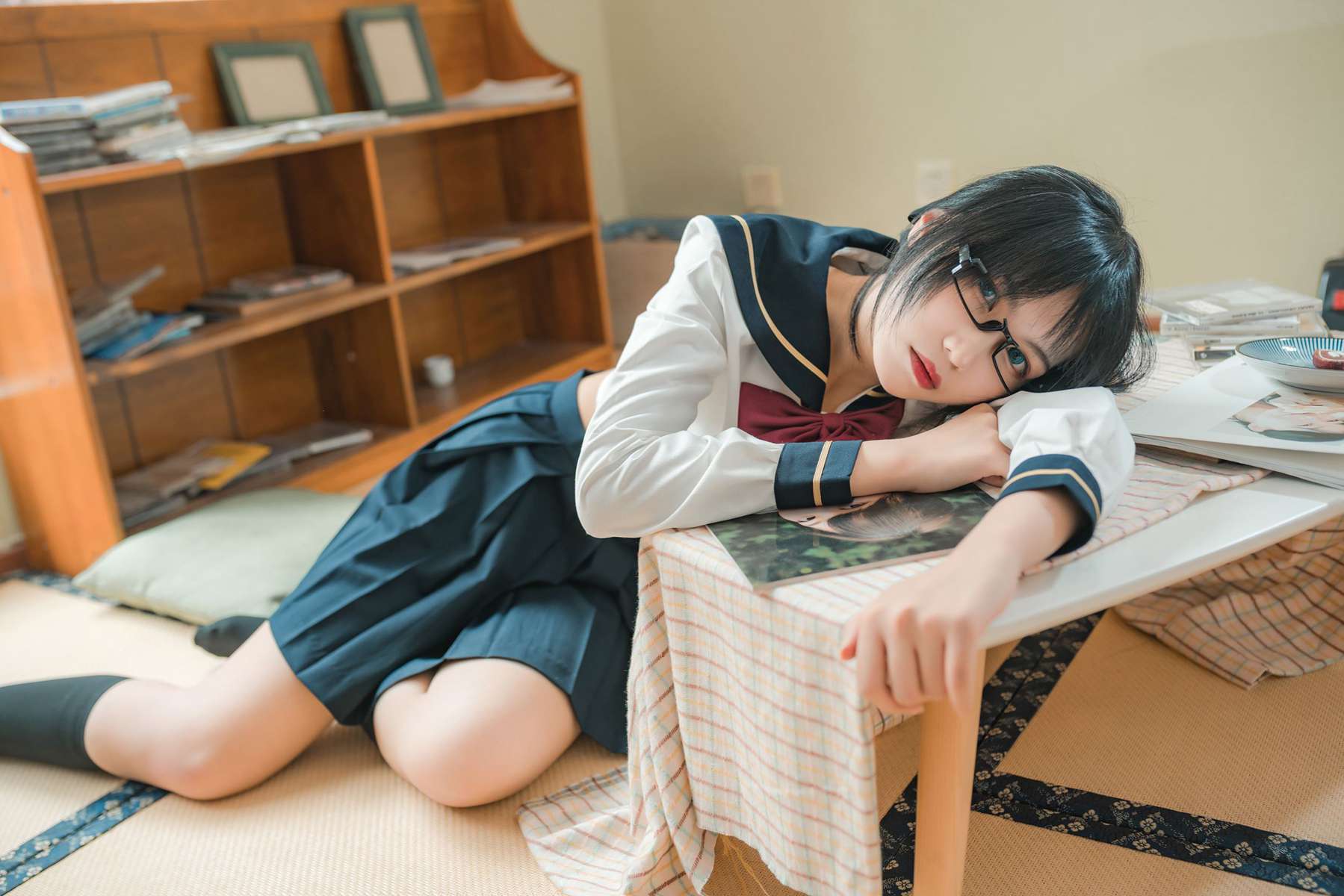 图片[32]-逐月Su 自宅jk [34P] – 速更版-美库