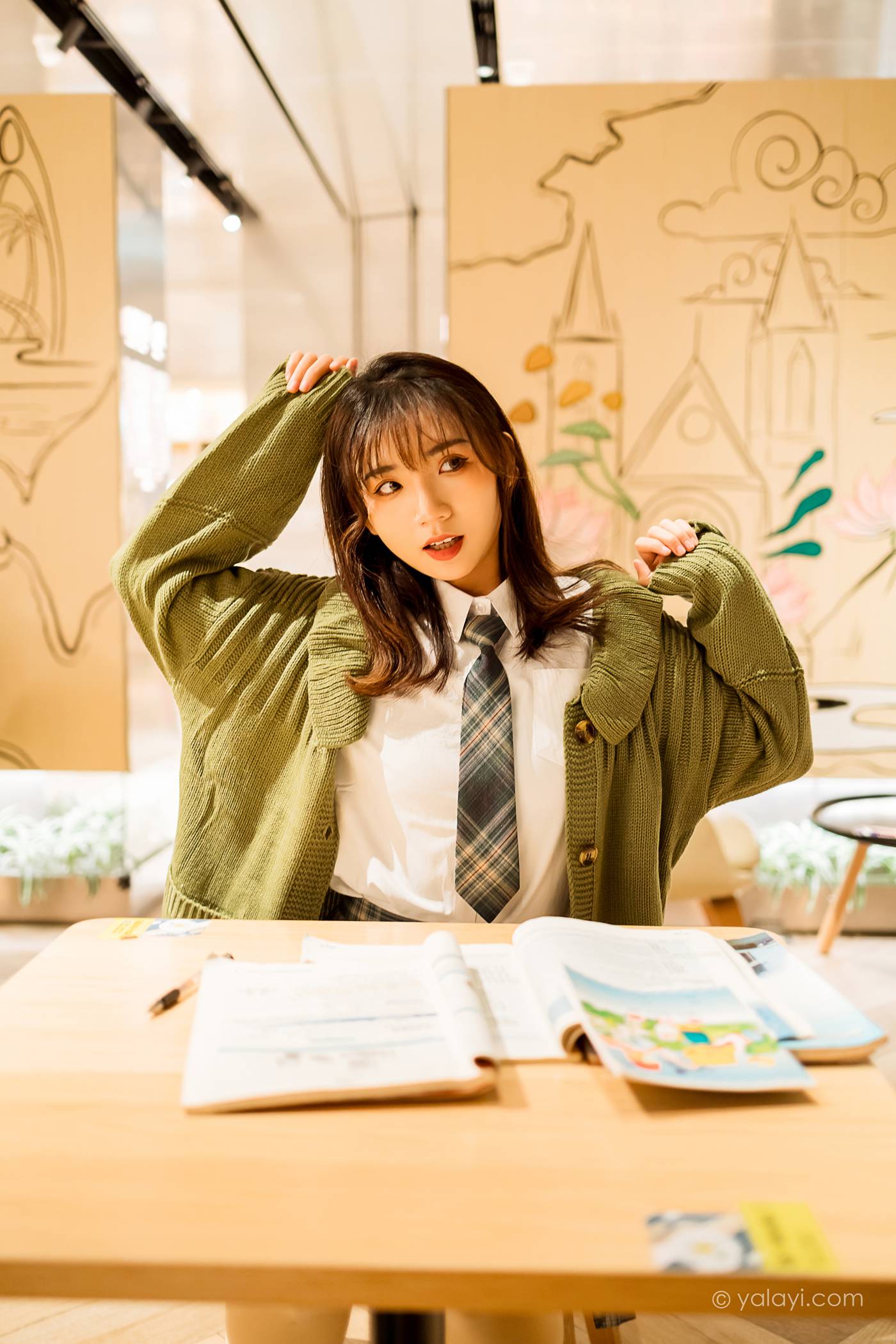 图片[12]-[YALAYI雅拉伊]2021.01.19 NO.753 一起补习的日子 果果[51P] – 速更版-美库