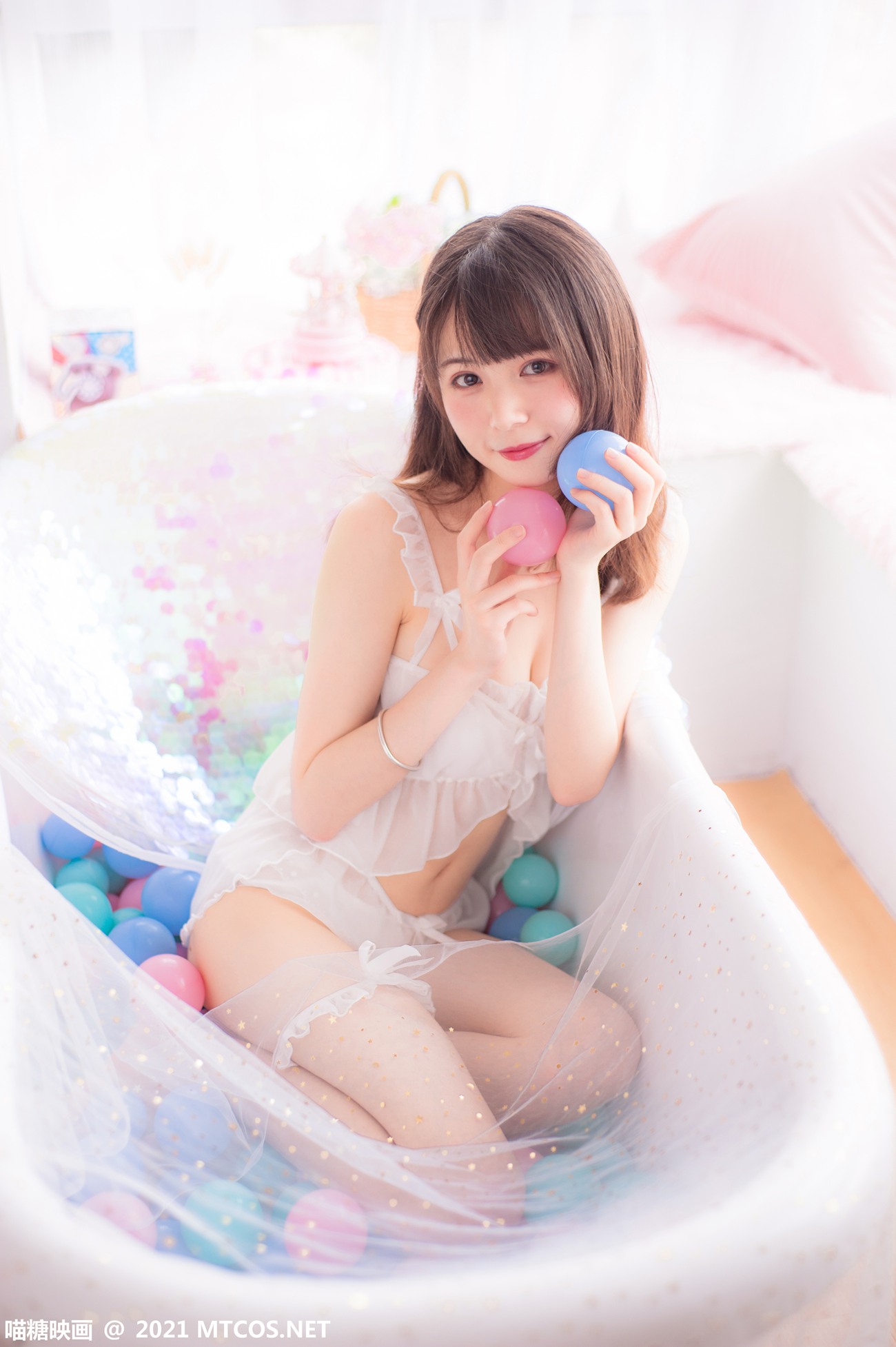 图片[16]-[喵糖映画]VOL.351 泡泡粉裙[22P] – 速更版-美库