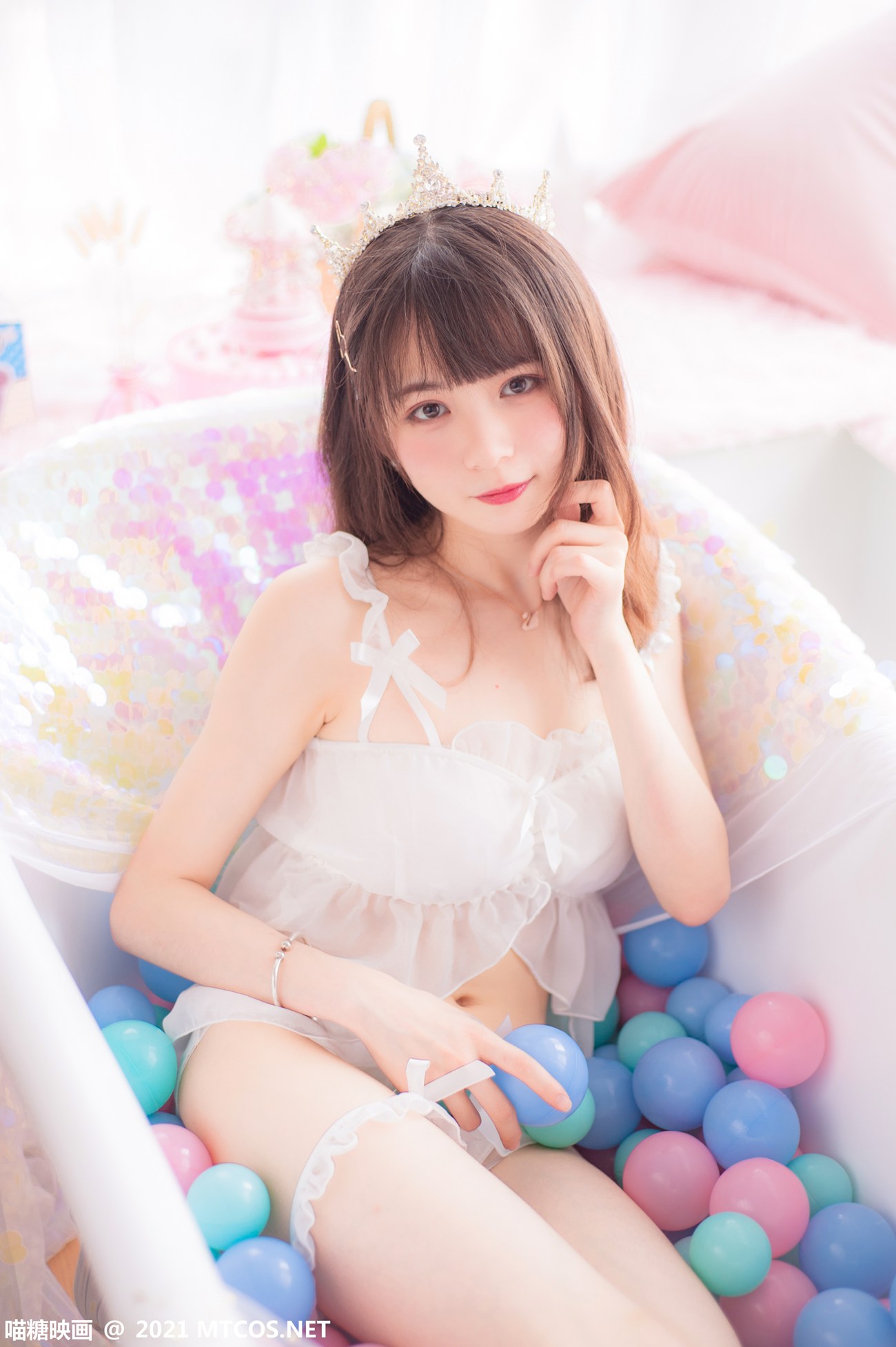 图片[20]-[喵糖映画]VOL.351 泡泡粉裙[22P] – 速更版-美库