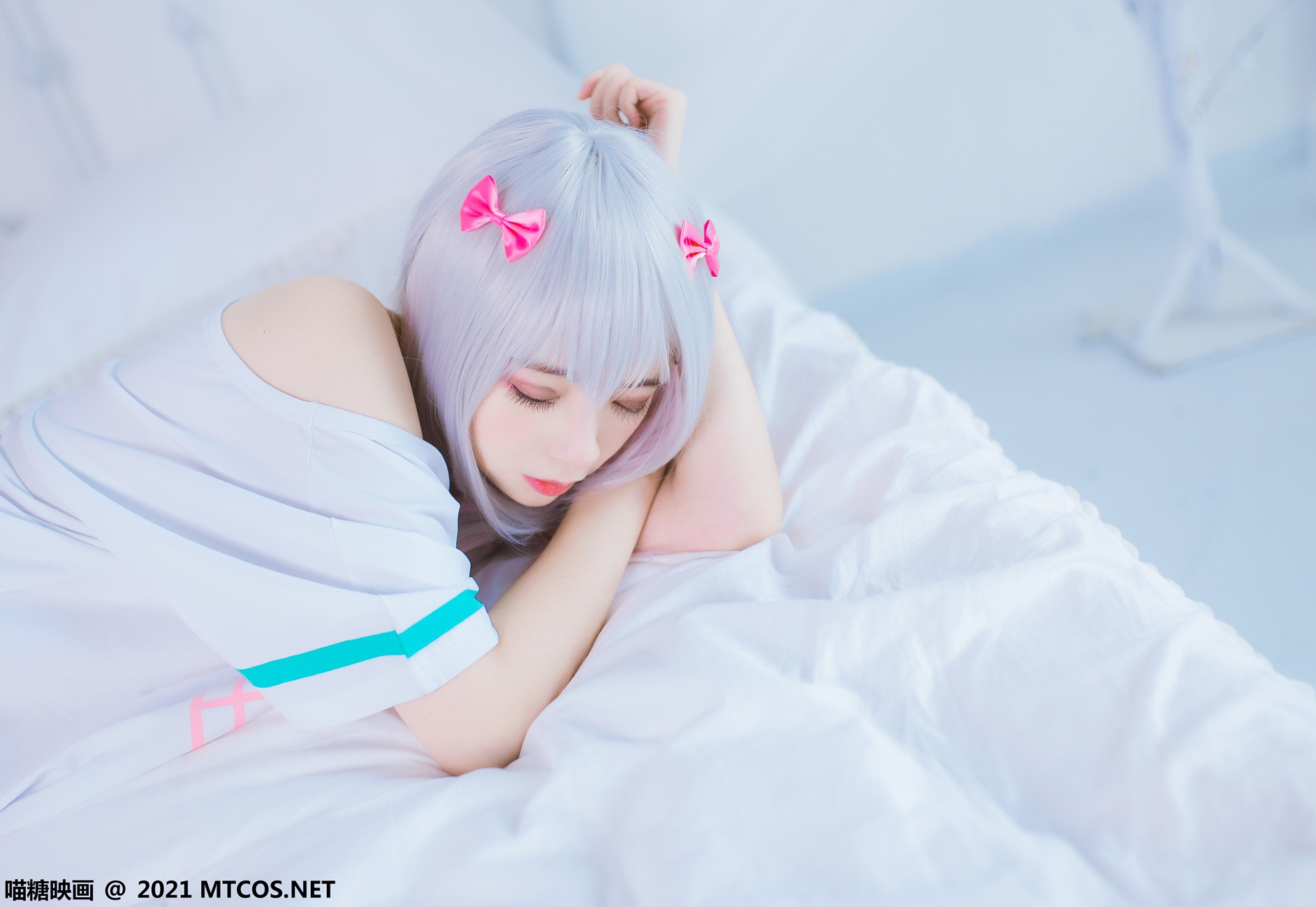 图片[14]-[喵糖映画]VOL.359 纱雾和白猫[22P] – 速更版-美库