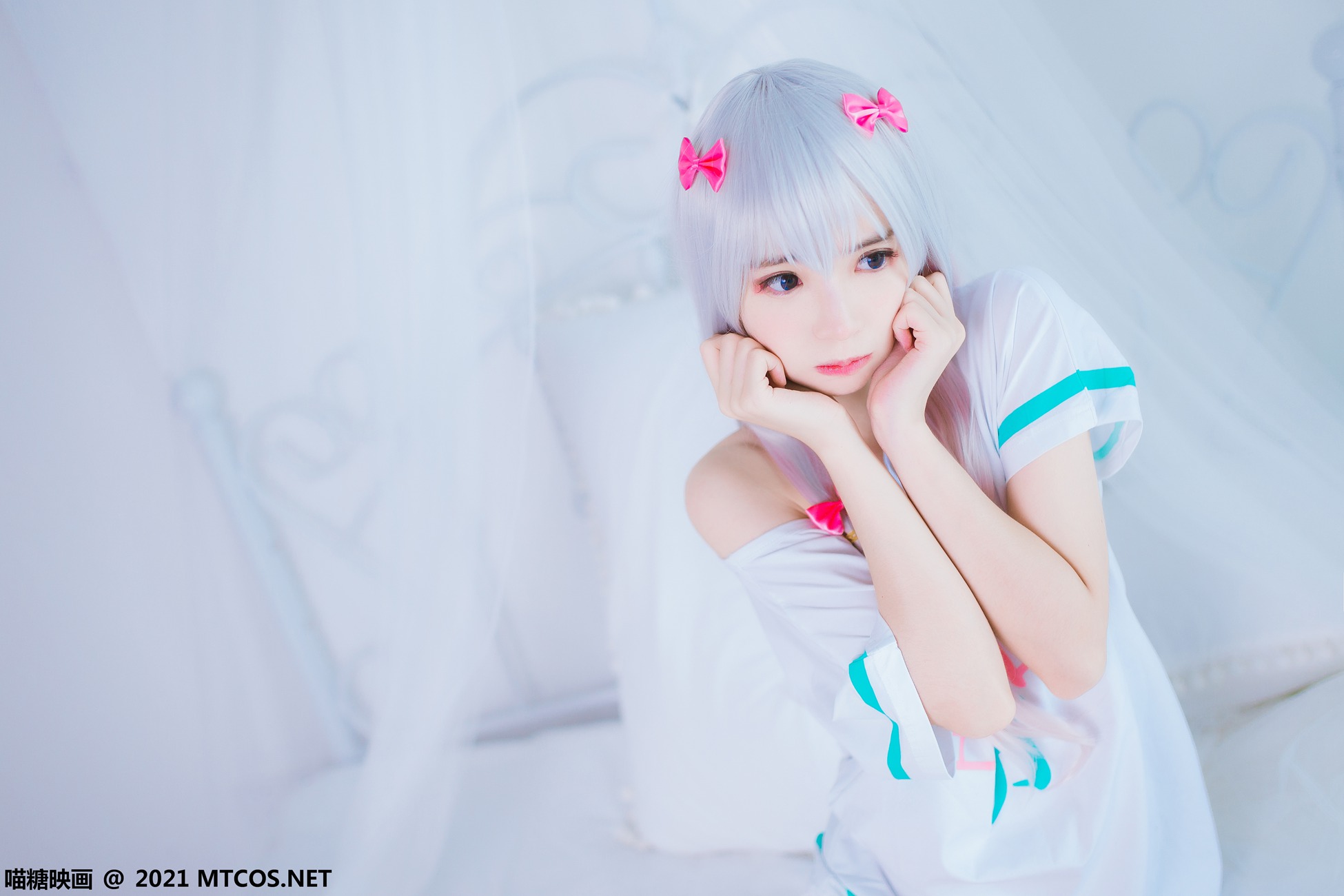 图片[18]-[喵糖映画]VOL.359 纱雾和白猫[22P] – 速更版-美库