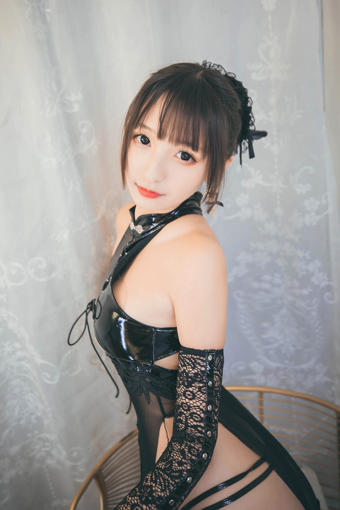 图片[60]-神楽板真冬《風と月》黑白旗袍 – 速更版-美库