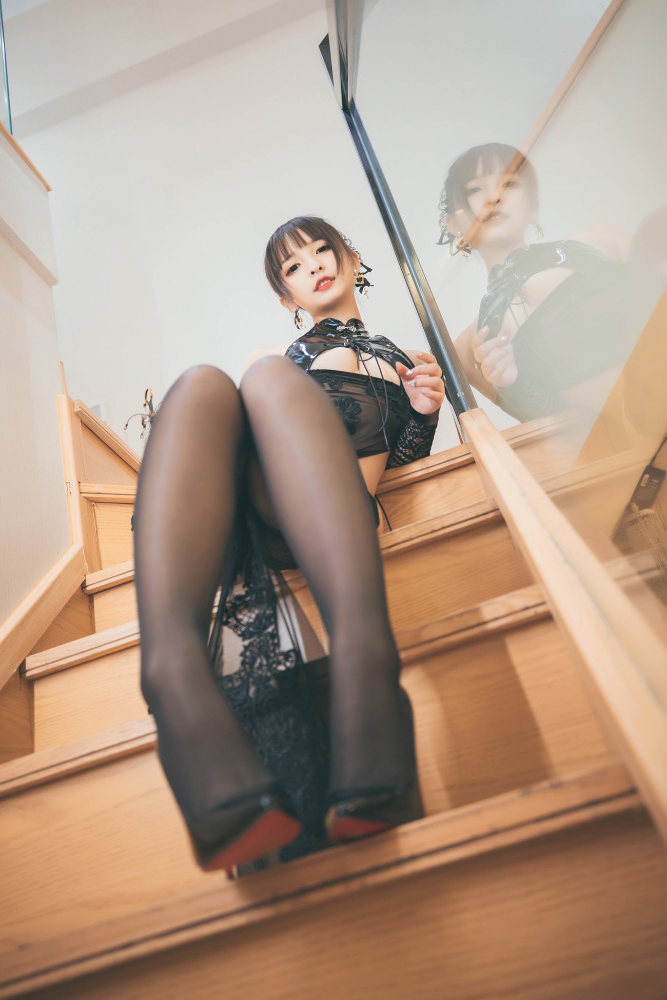 图片[89]-神楽板真冬《風と月》黑白旗袍 – 速更版-美库