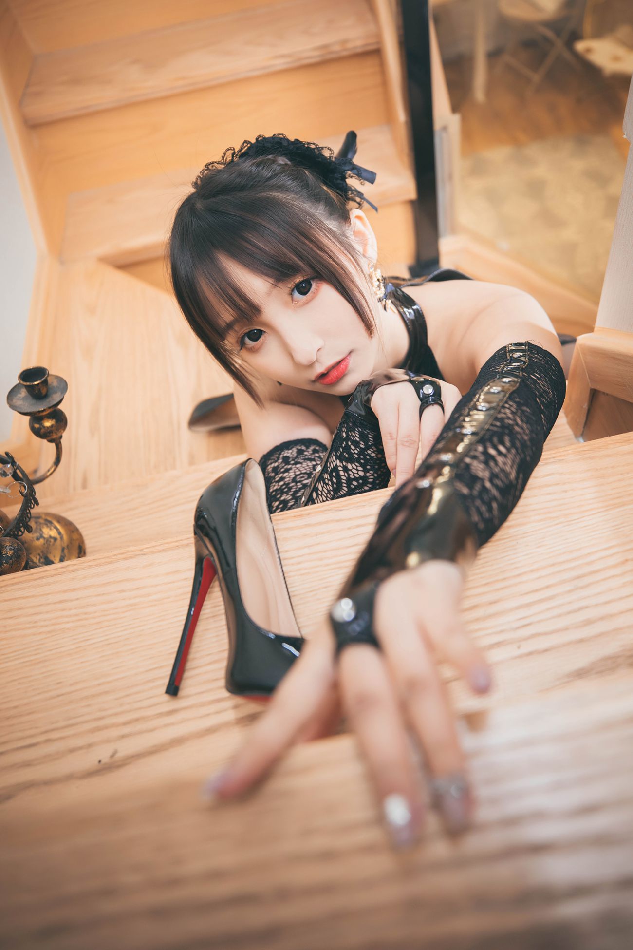 图片[115]-神楽板真冬《風と月》黑白旗袍 – 速更版-美库