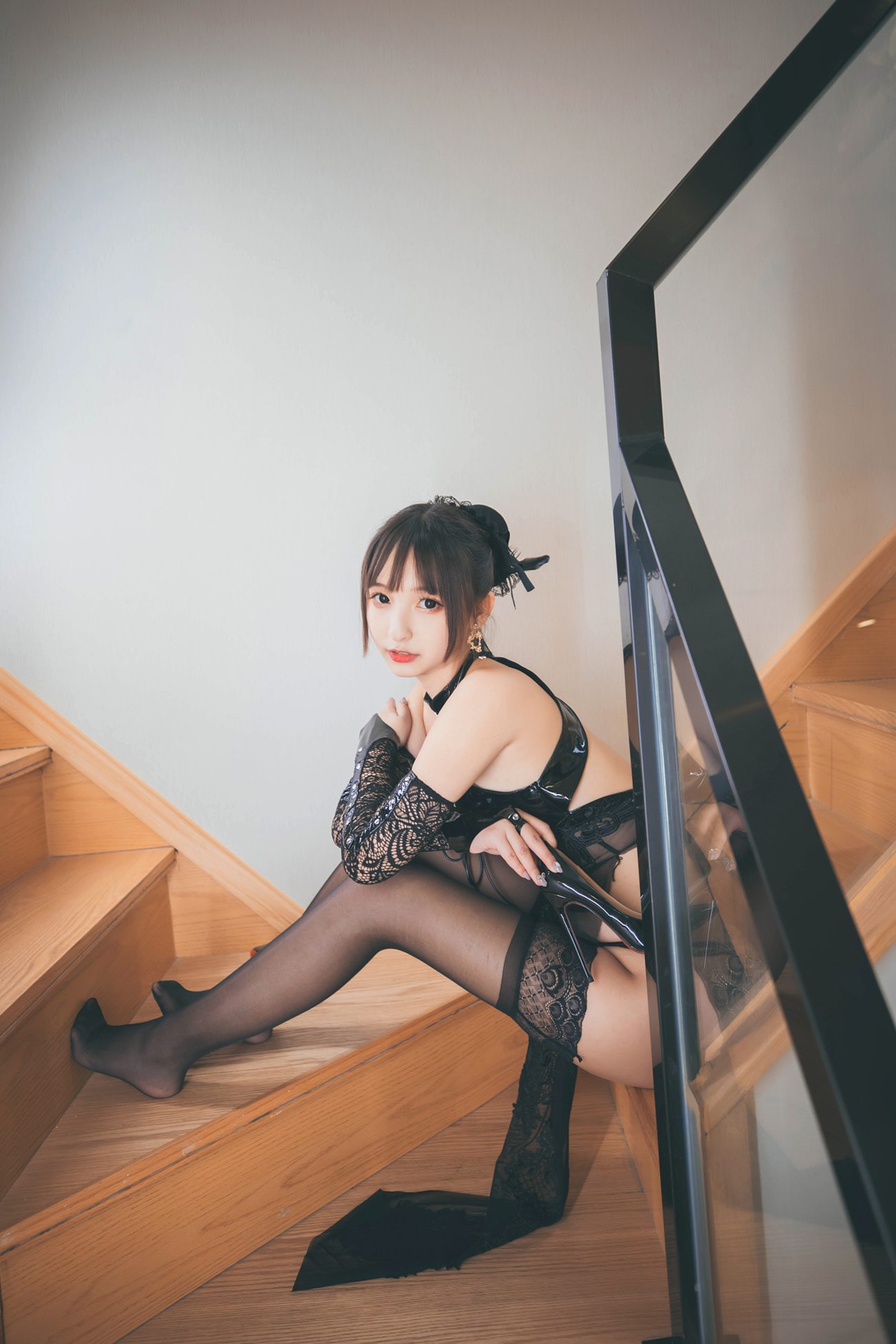 图片[129]-神楽板真冬《風と月》黑白旗袍 – 速更版-美库