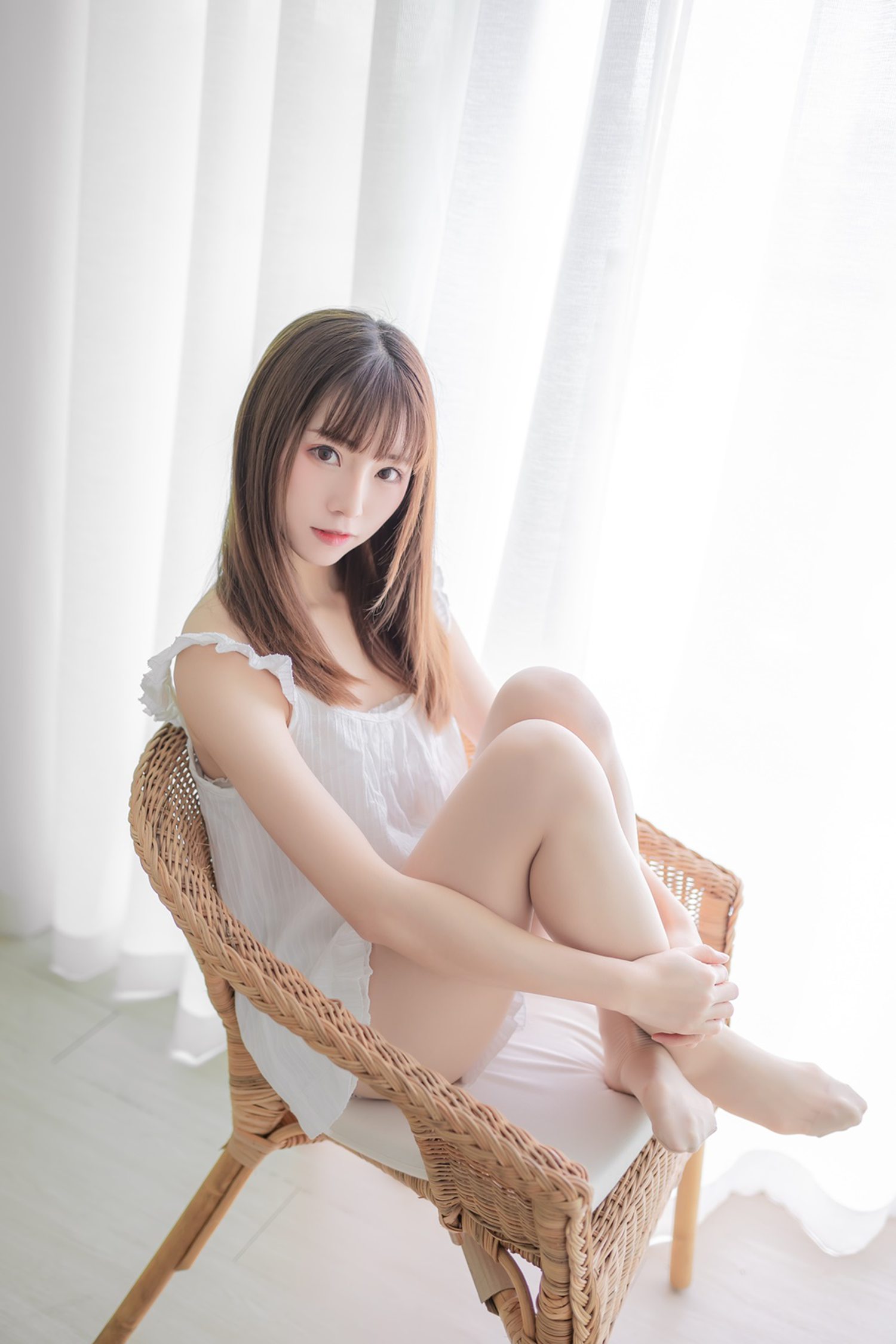 图片[34]-绮太郎 Kitaro – 白色睡衣 [46P] – 速更版-美库