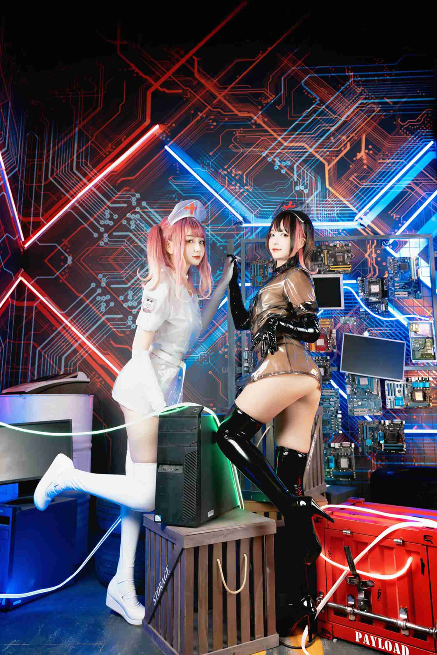 图片[20]-神楽坂真冬 – 《無色哲学》透明黑白护士双人 [151P] – 速更版-美库