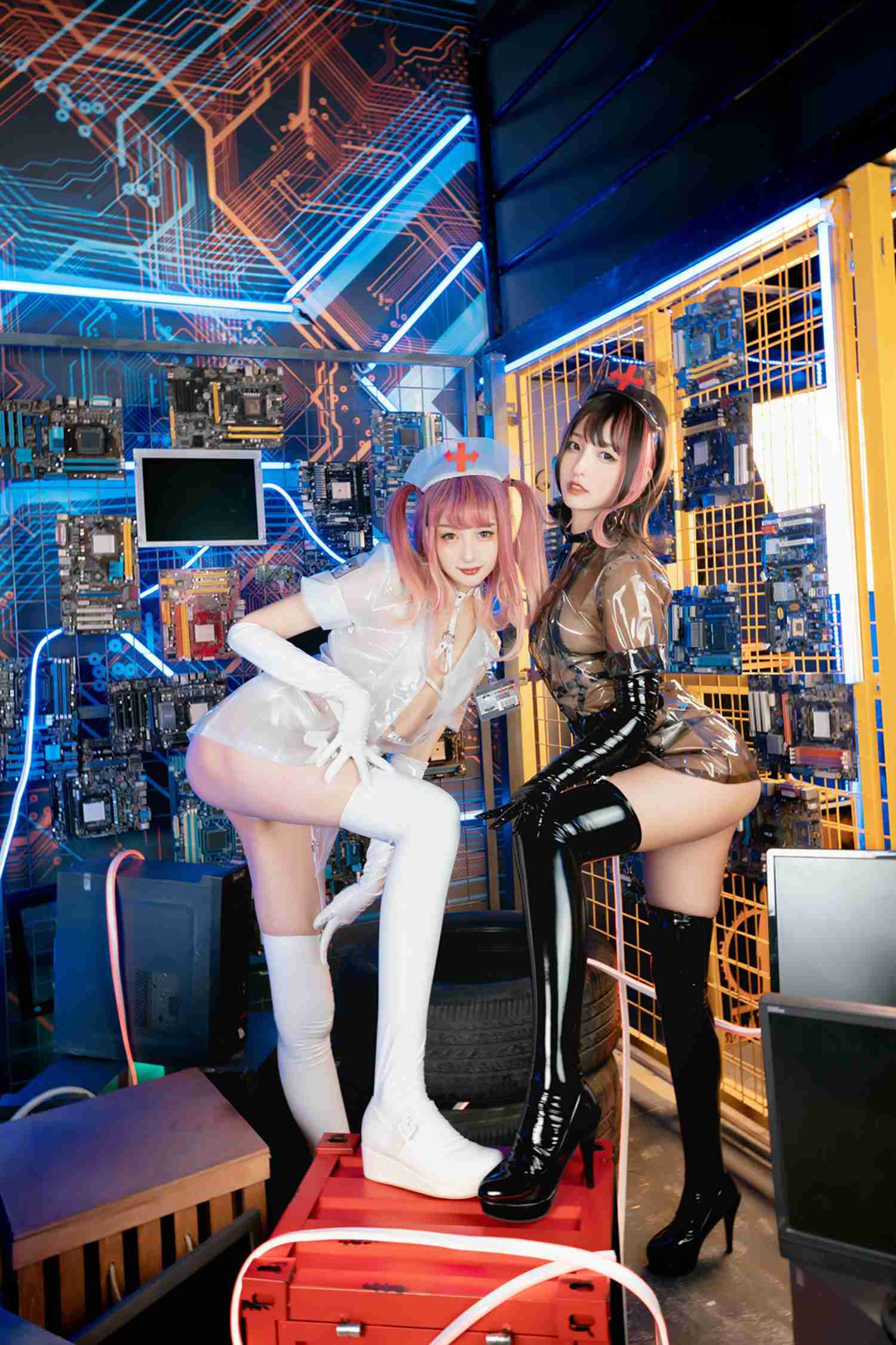 图片[40]-神楽坂真冬 – 《無色哲学》透明黑白护士双人 [151P] – 速更版-美库