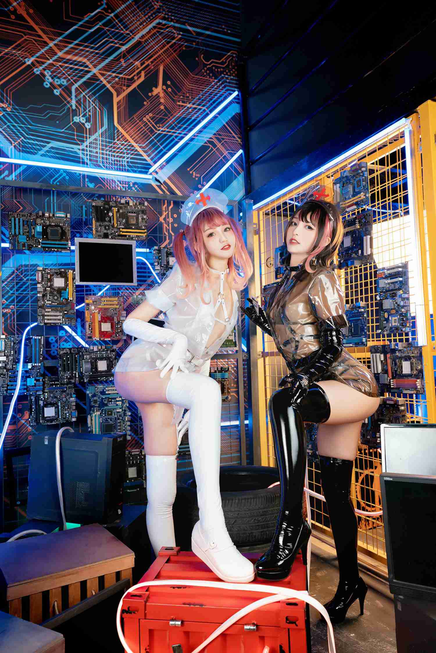 图片[41]-神楽坂真冬 – 《無色哲学》透明黑白护士双人 [151P] – 速更版-美库